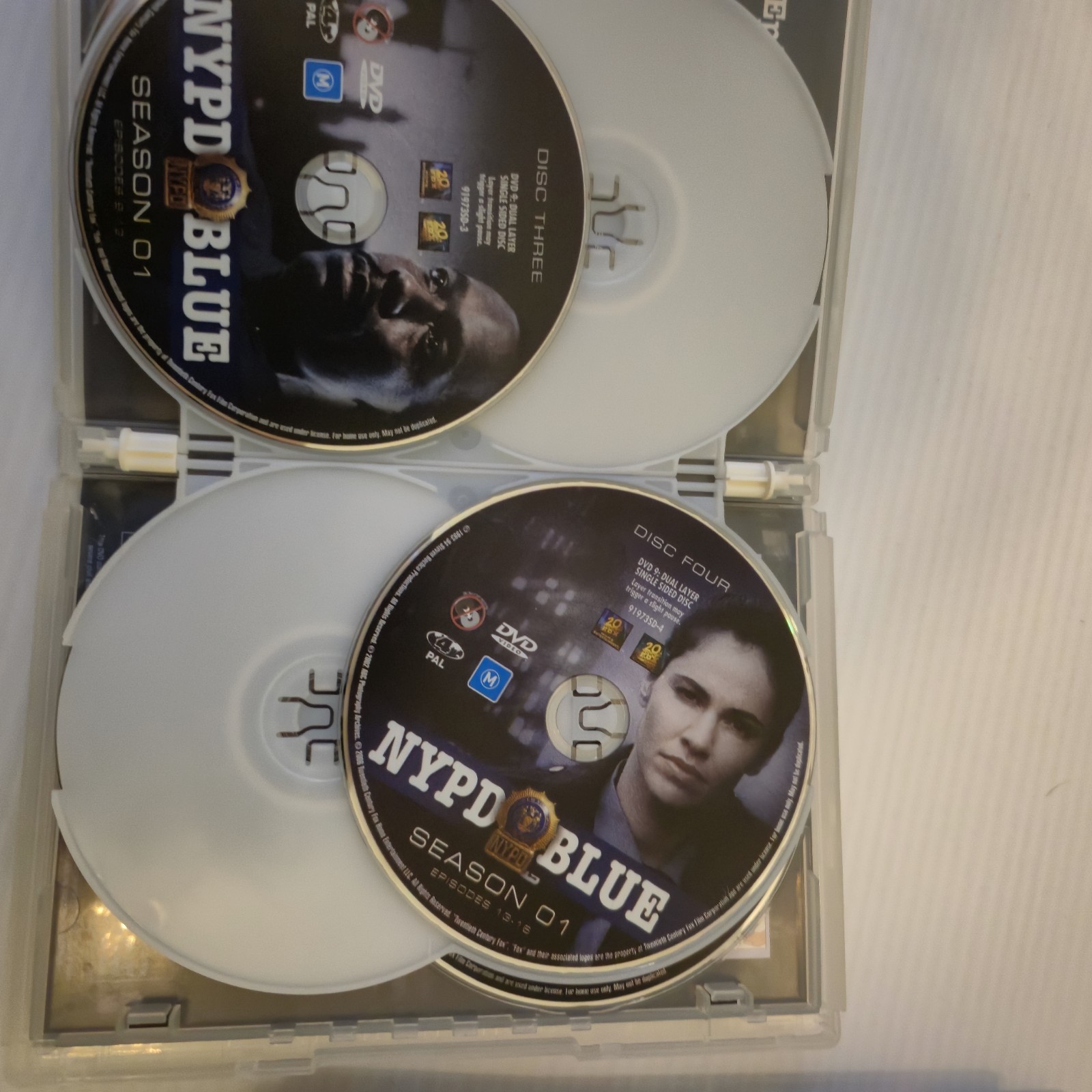 NYPD Blue Complete Seasons 1-4 24dvds Boxsets Season2-4 Brand New And Sealed R4