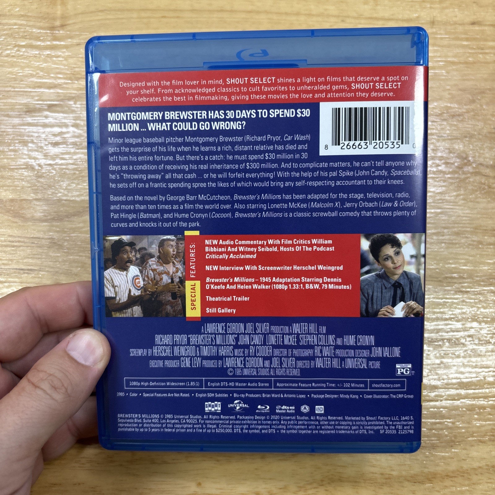 Brewster’s Millions – 1985 – Collector’s Edition (Blu-ray, 2020) With Slipcover