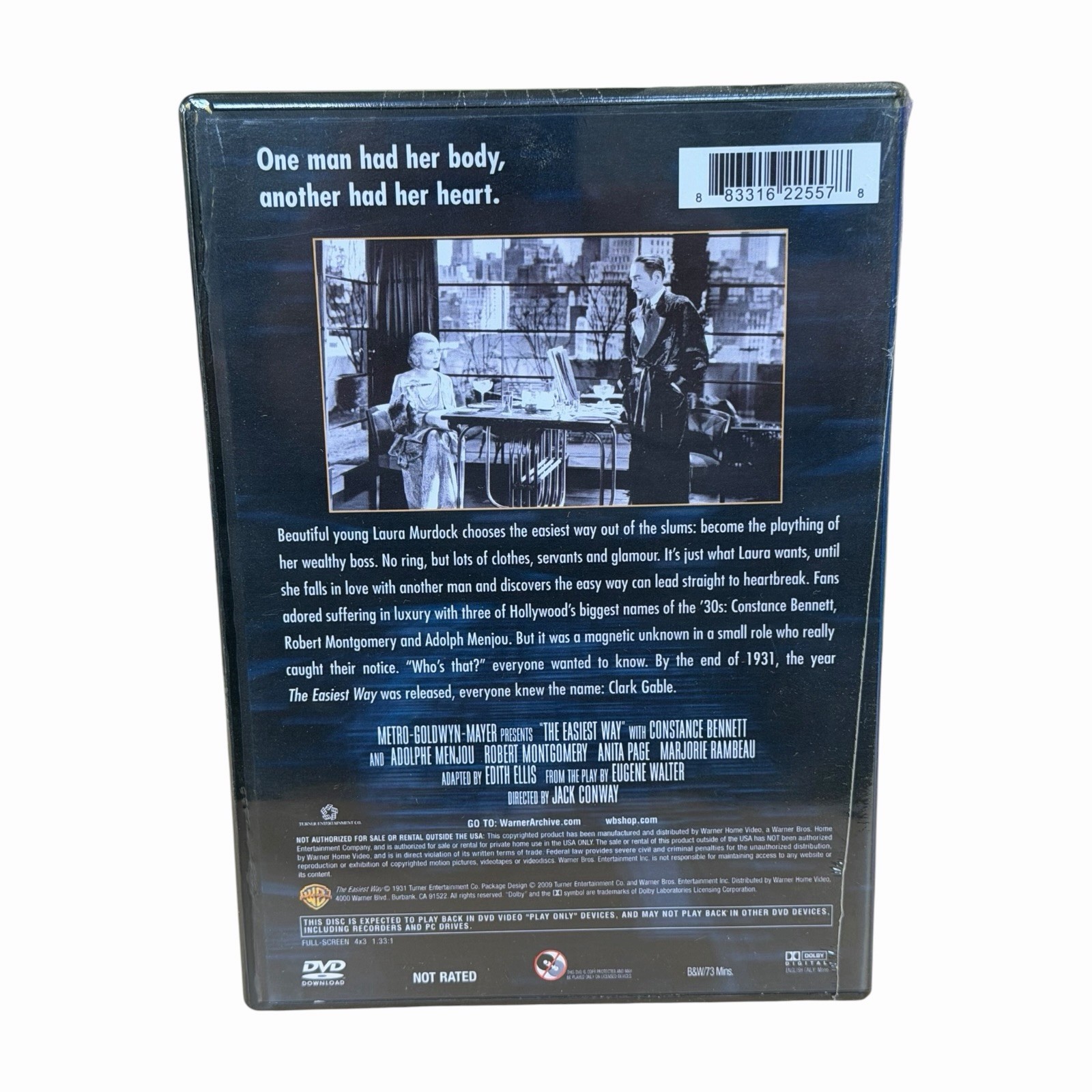 DVD The Easiest Way (1931) NEW Constance Bennett, Robert Montgomery SEALED