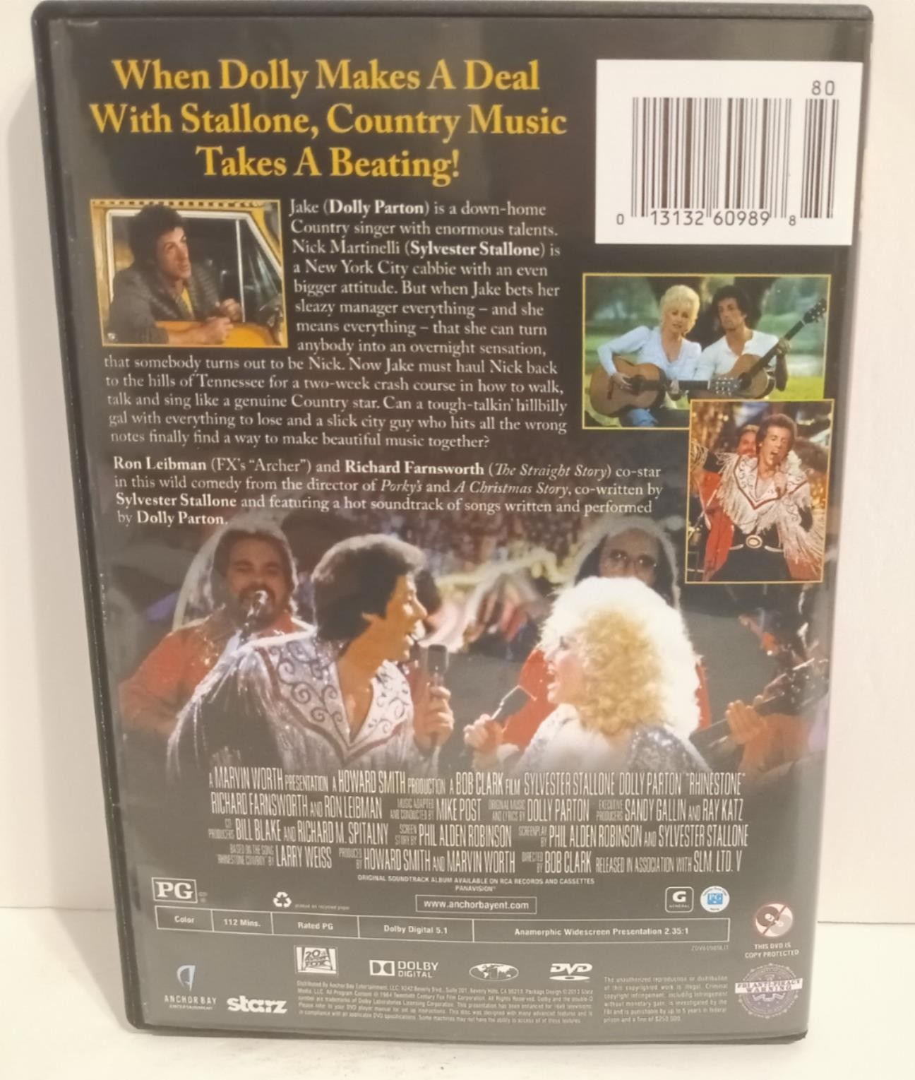 Rhinestone DVD Sylvester Stallone Dolly Parton