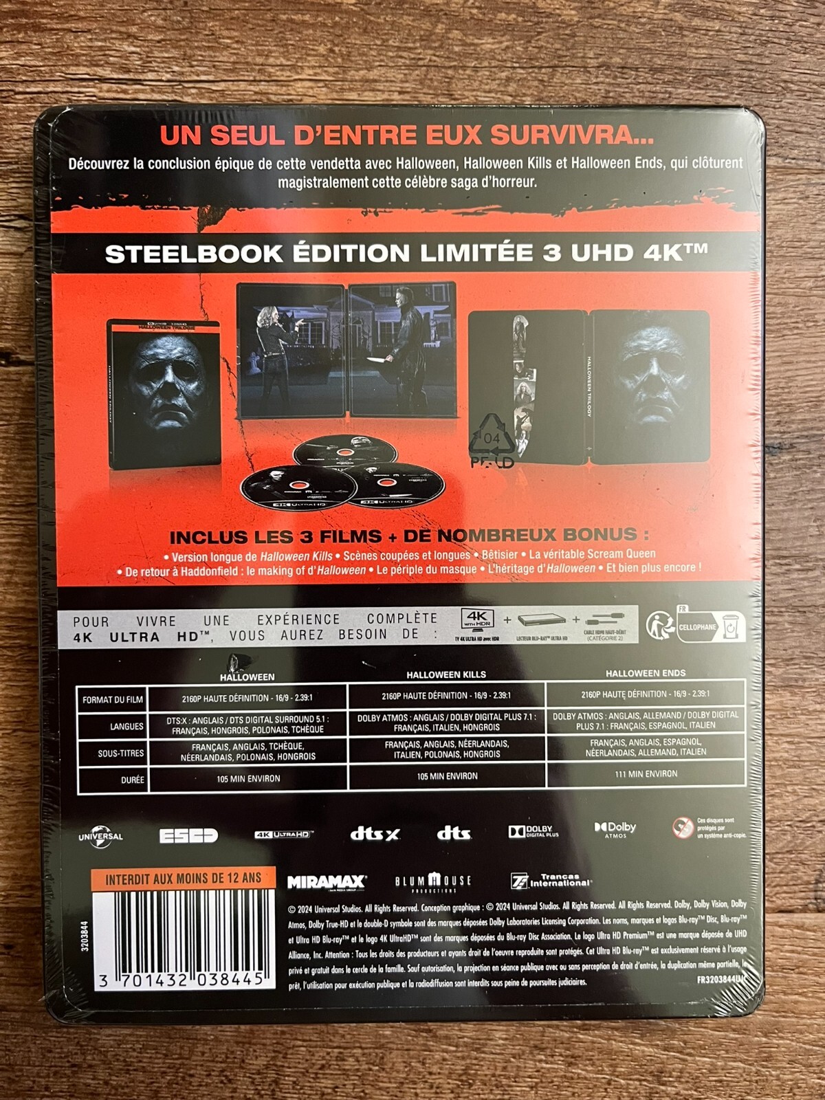 Halloween Trilogy w. Steelbook (4K UHD Blu-ray, EU Import, Region Free) *NEW*