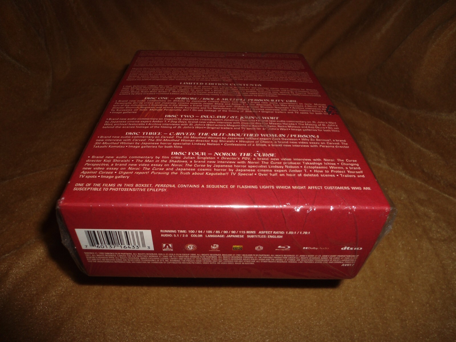 J-Horror Rising (4-DISC LIMITED EDITION) ARROW VIDEO (PLS SEE IMPT NOTE BELOW)