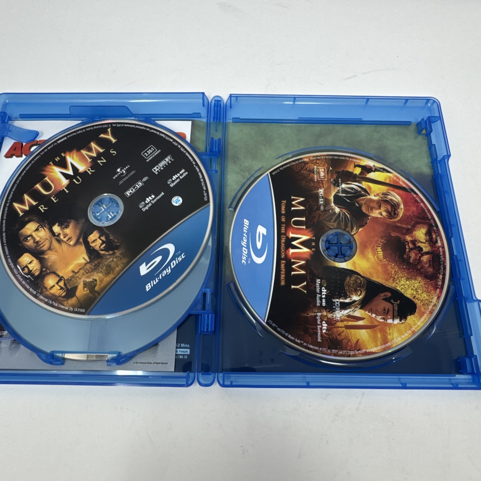 The Mummy Trilogy Blu-ray with Slipcover All 3 Movies +Extras Tested
