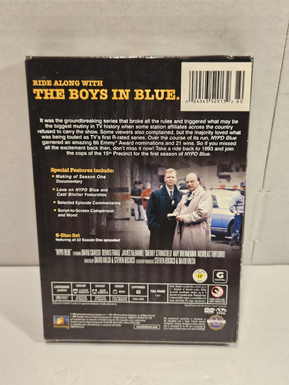 NYPD Blue: Season 01 (DVD, 1993, 6 DISC) Complete First