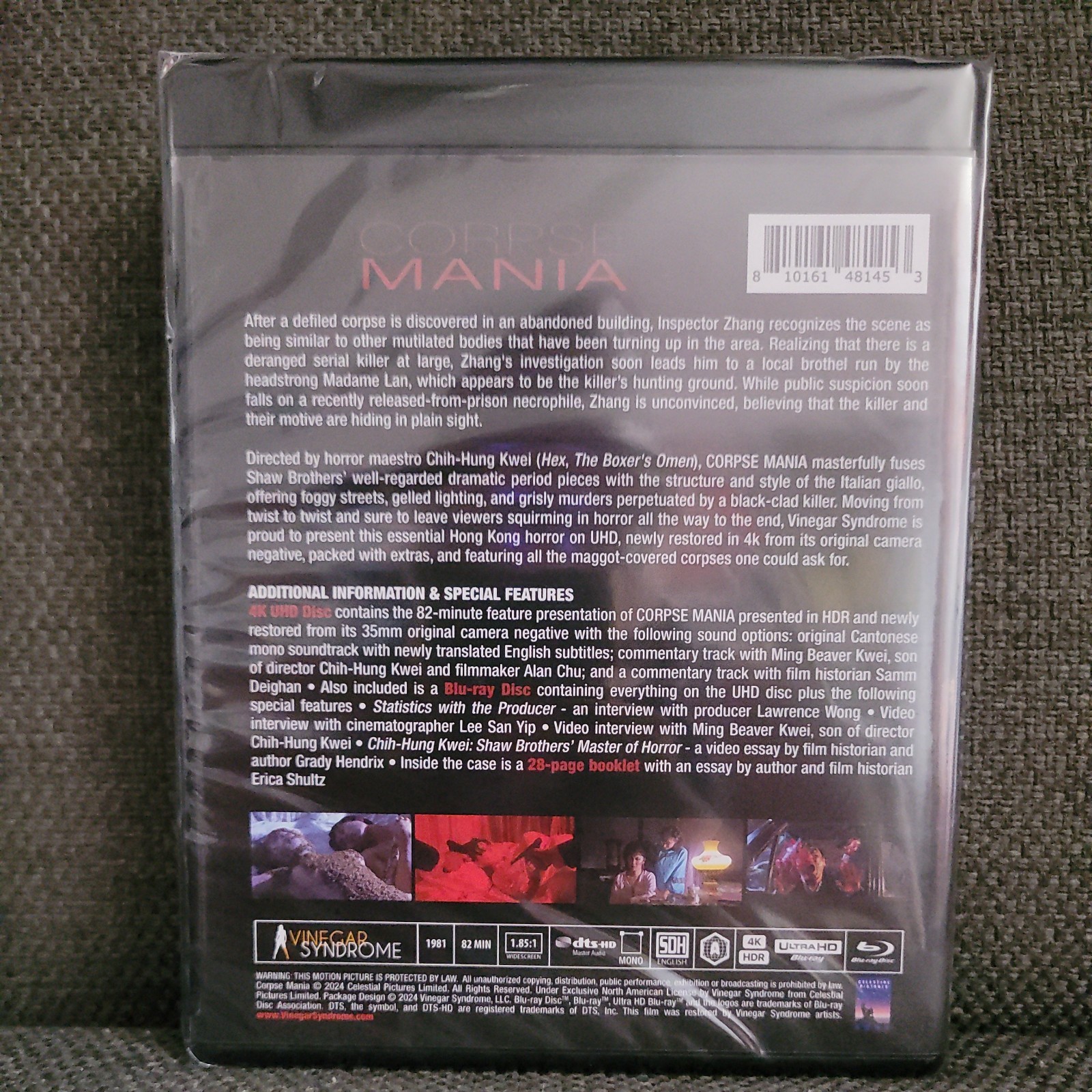 Corpse Mania Blu-ray W/Slipcover Vinegar Syndrome Limited Edition Brand New
