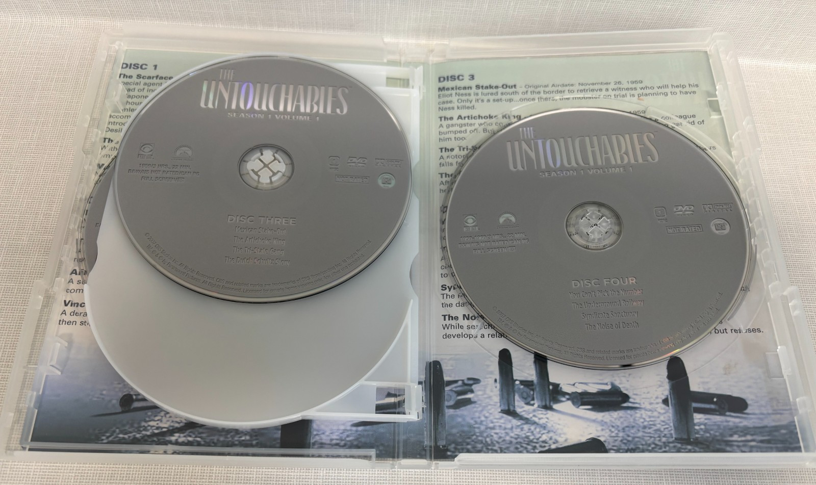 The Untouchables tv season 1 v.1 14 shows & Scarface Mob movie 4 LN 07 dvd’s