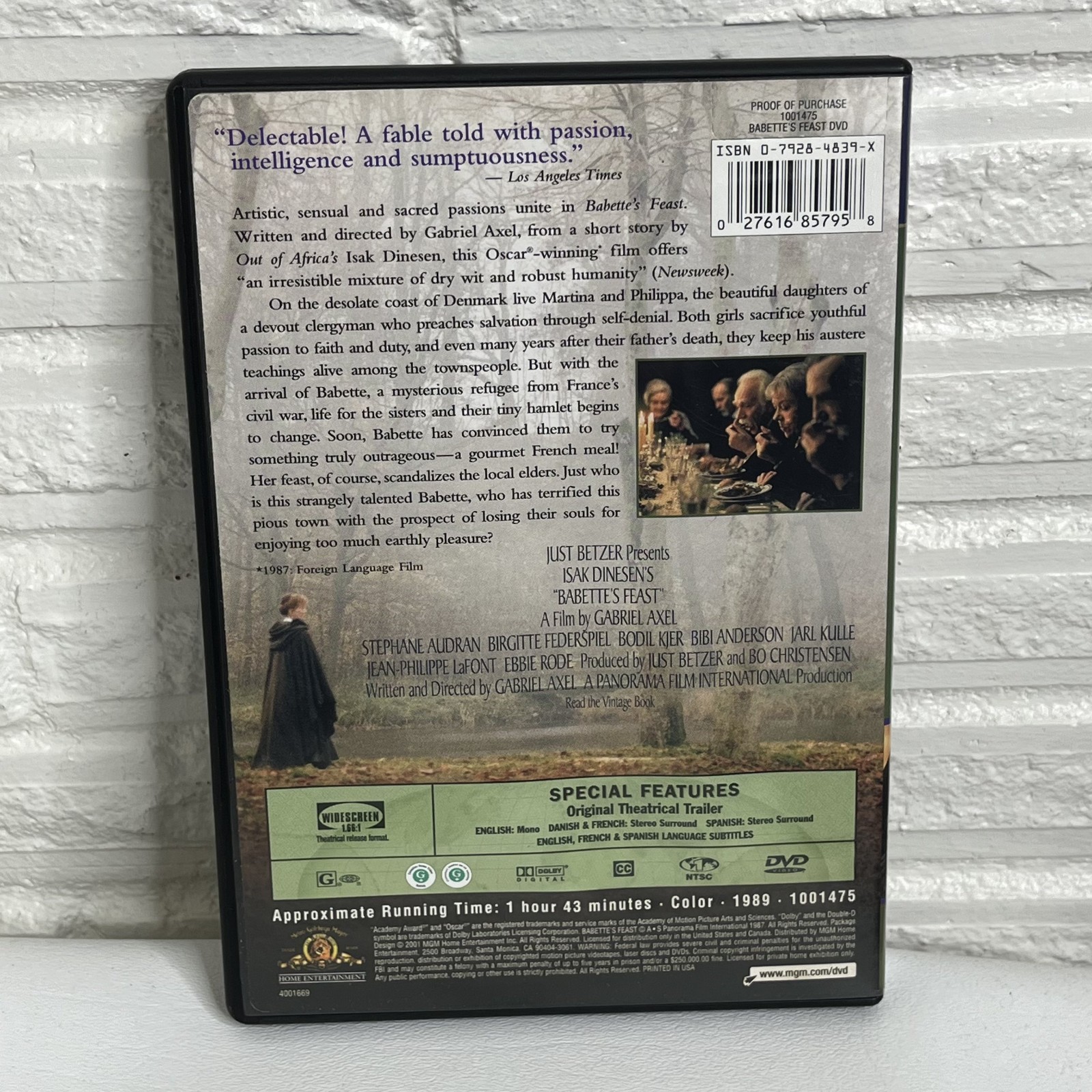 BABETTE’S FEAST DVD Academy Award 1987 Best Foreign Language Film