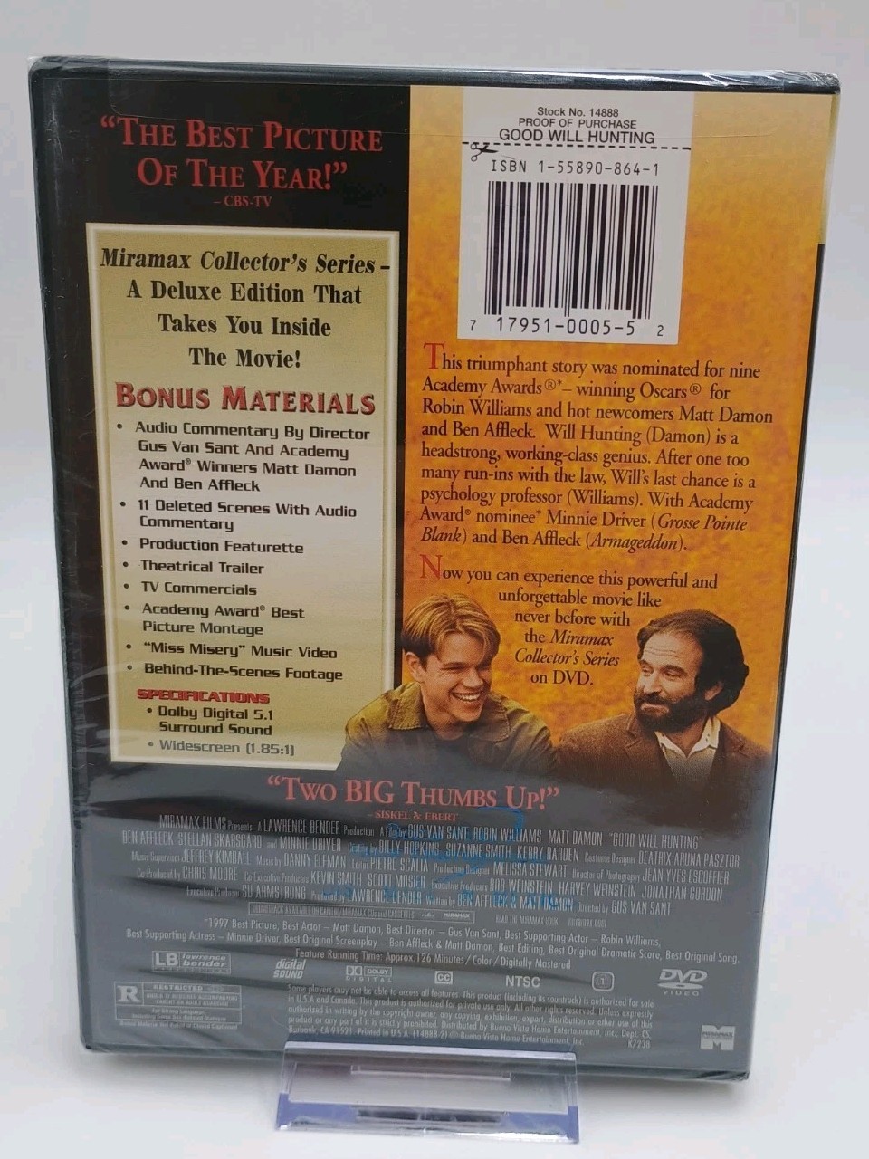 Good Will Hunting (DVD, 1998, Miramax Collectors Series) New & Sealed
