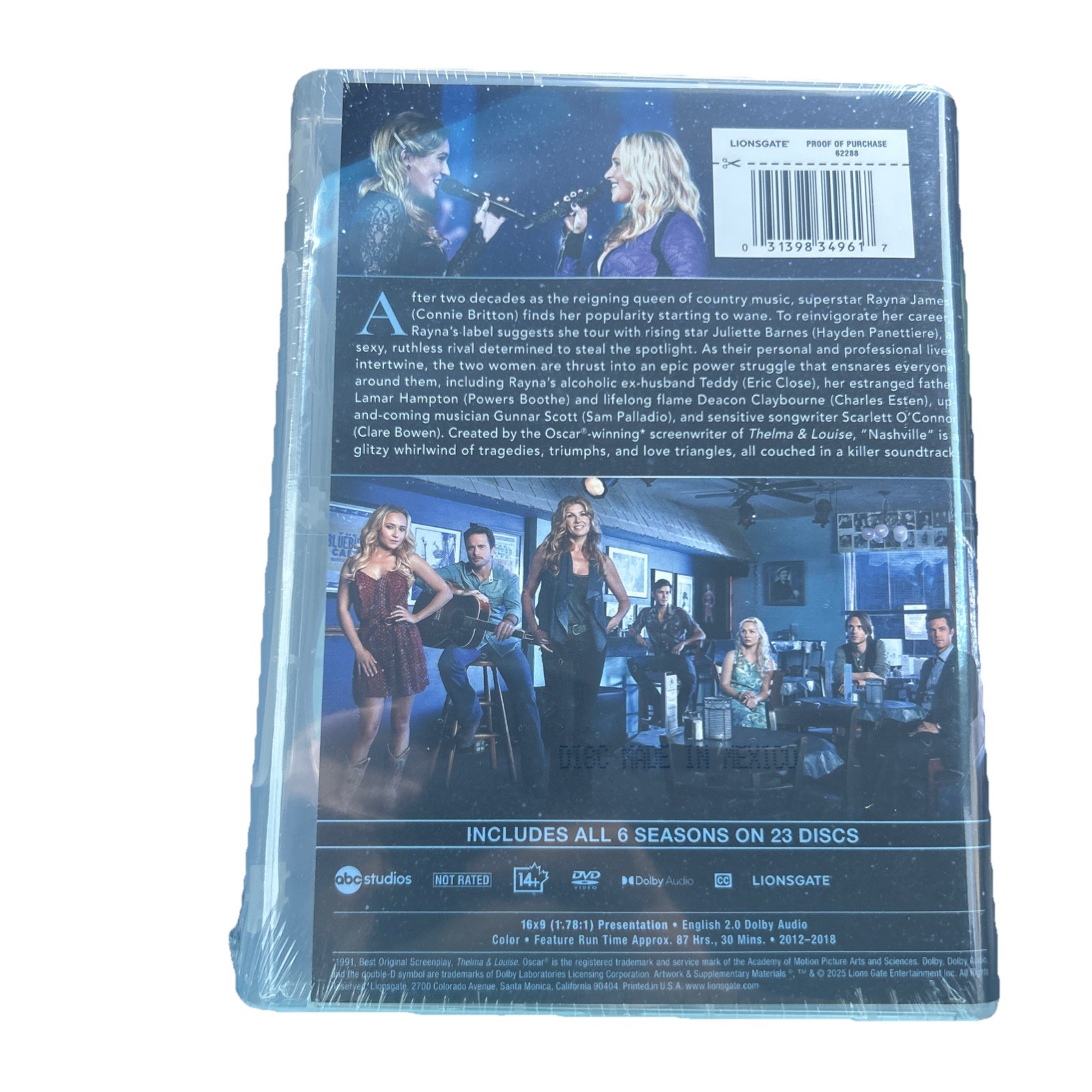 Nashville: the Complete Series Seasons 1-6 (DVD, 2012-2018) New Sealed ABC