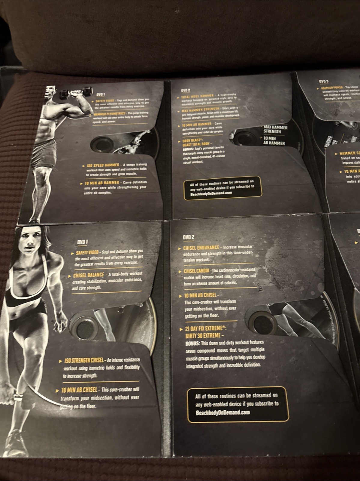 Hammer and Chisel Beachbody Workout 6-DVD + Bonus Cardio Set + Guides