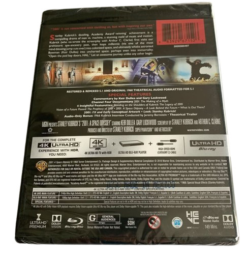 2001 A Space Odyssey 4K UHD Blu-ray Keir Dullea Gary Lockwood Stanley Kubrick