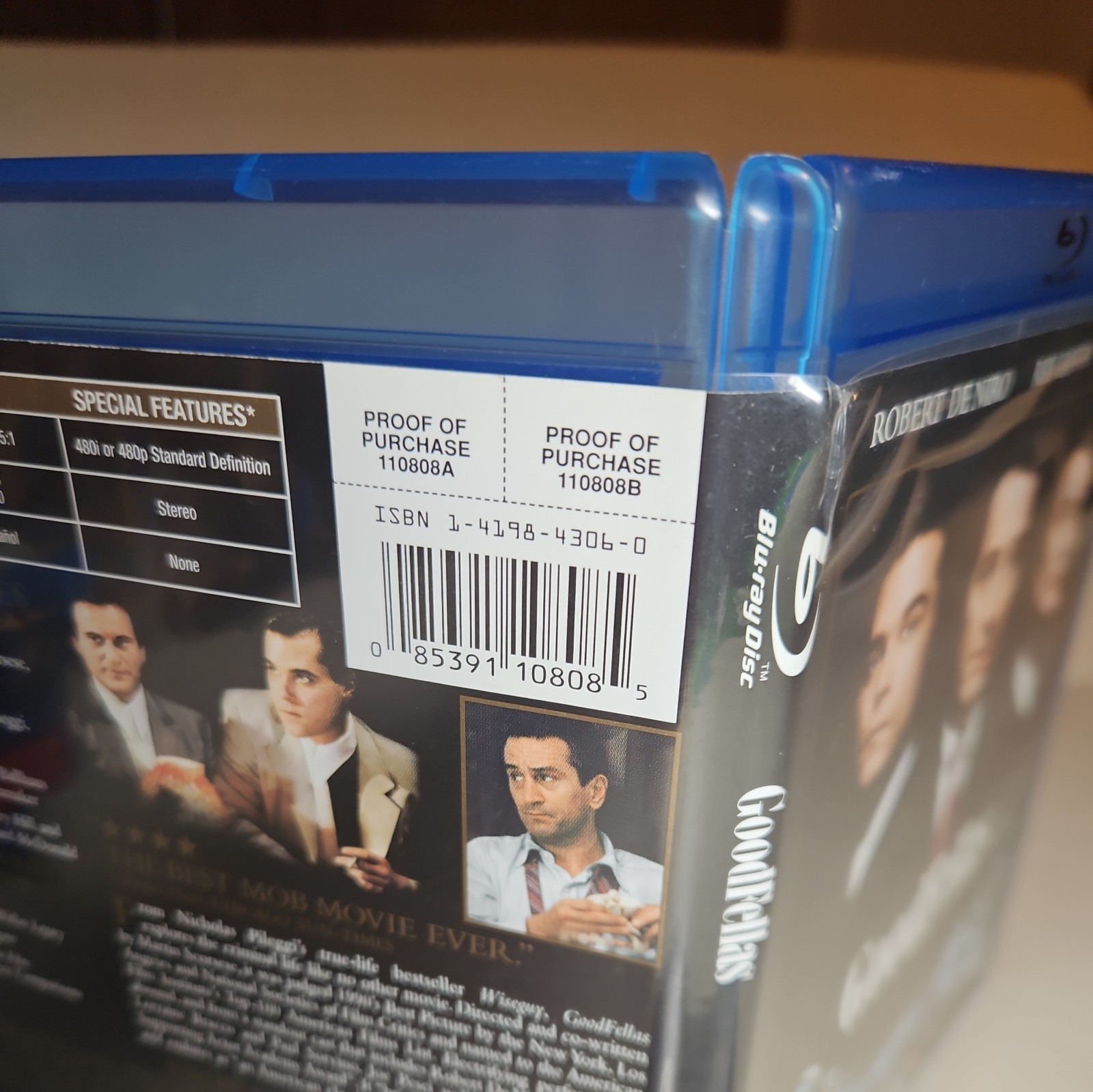 Goodfellas Blu-ray Robert De Niro Joe Pesci Ray Liotta Martin Scorsese – MINT
