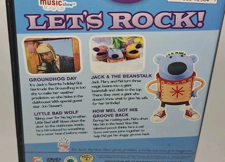 Jack’s Big Music Show Let’s Rock DVD 2007 Viacom International SCRATCHED & PLAYS
