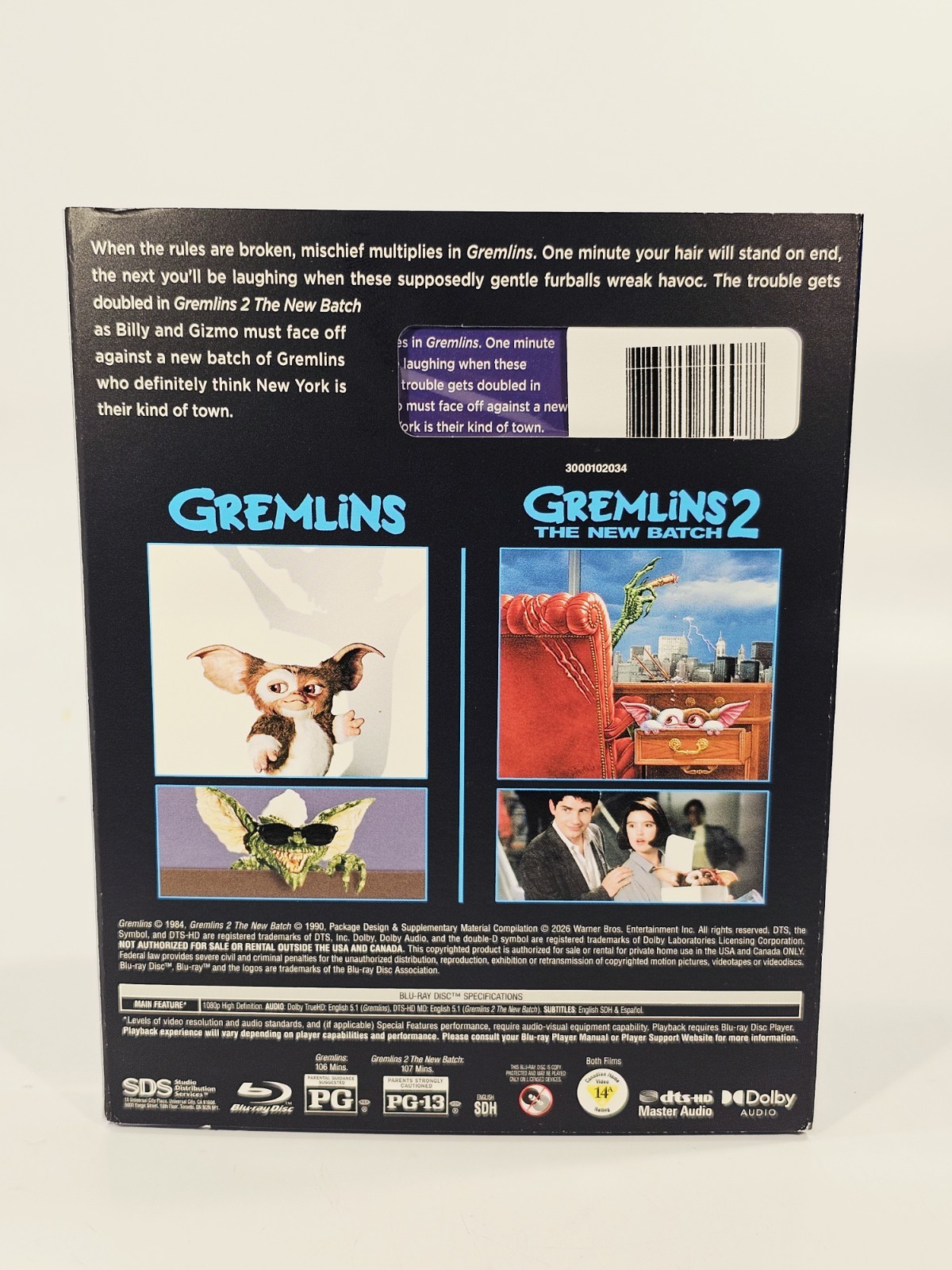 Gremlins Blu-ray 2 Film Collection Glow In The Dark Slipcover Walmart Exclusive