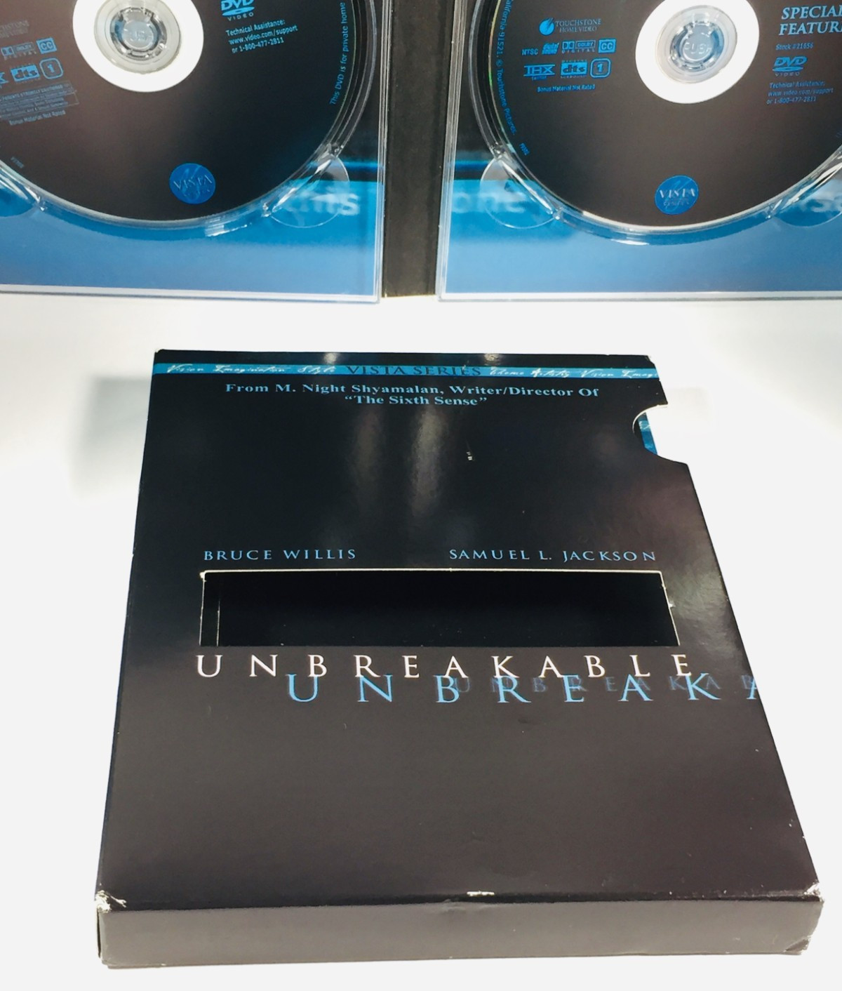 UNBREAKABLE (DVD, 2001, 2-Disc Set, Vista Series) BRUCE WILLIS SAMUEL L. JACKSON