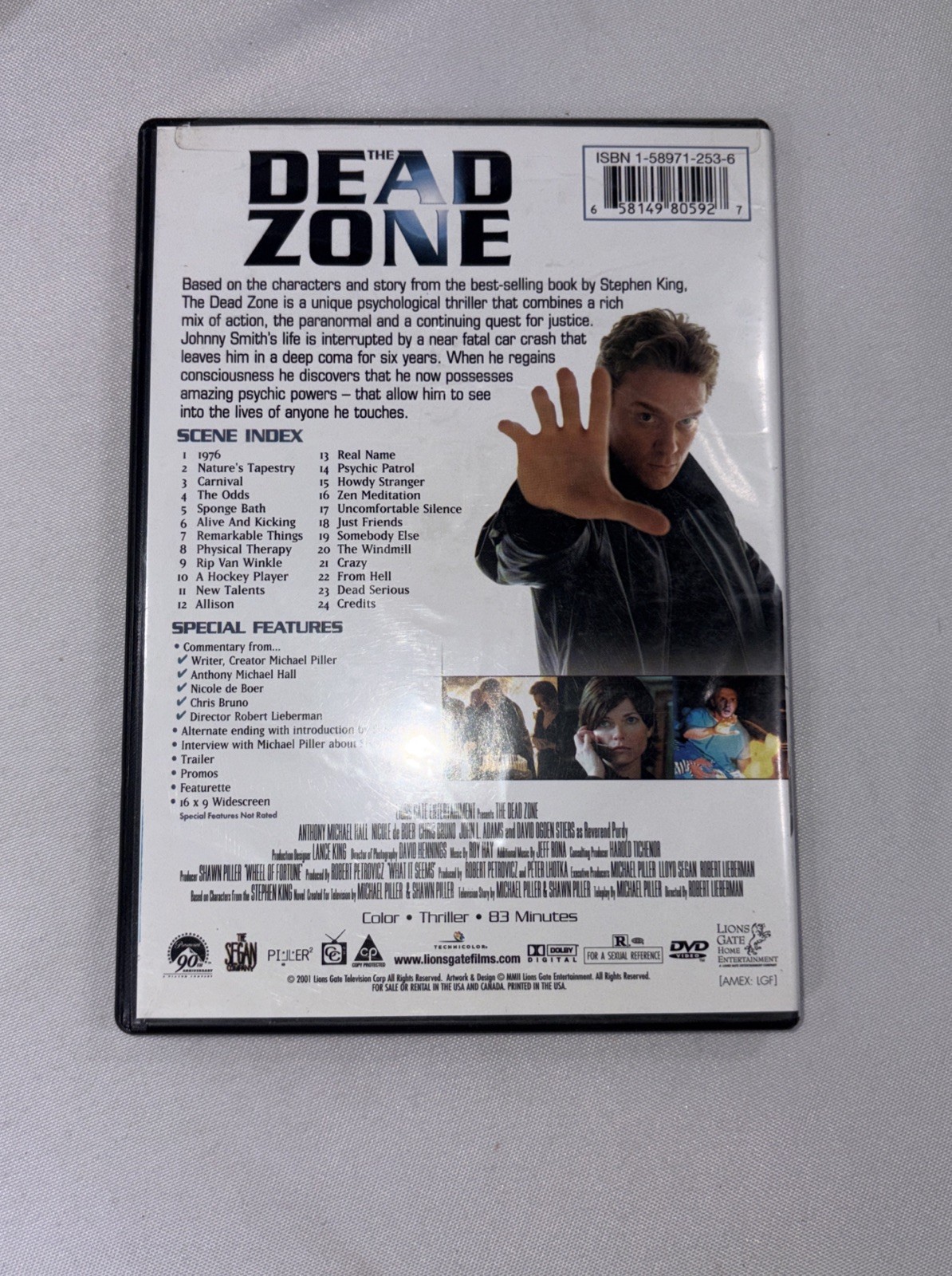 The Dead Zone DVD Anthony Michael Hall 2002 Thriller Movie