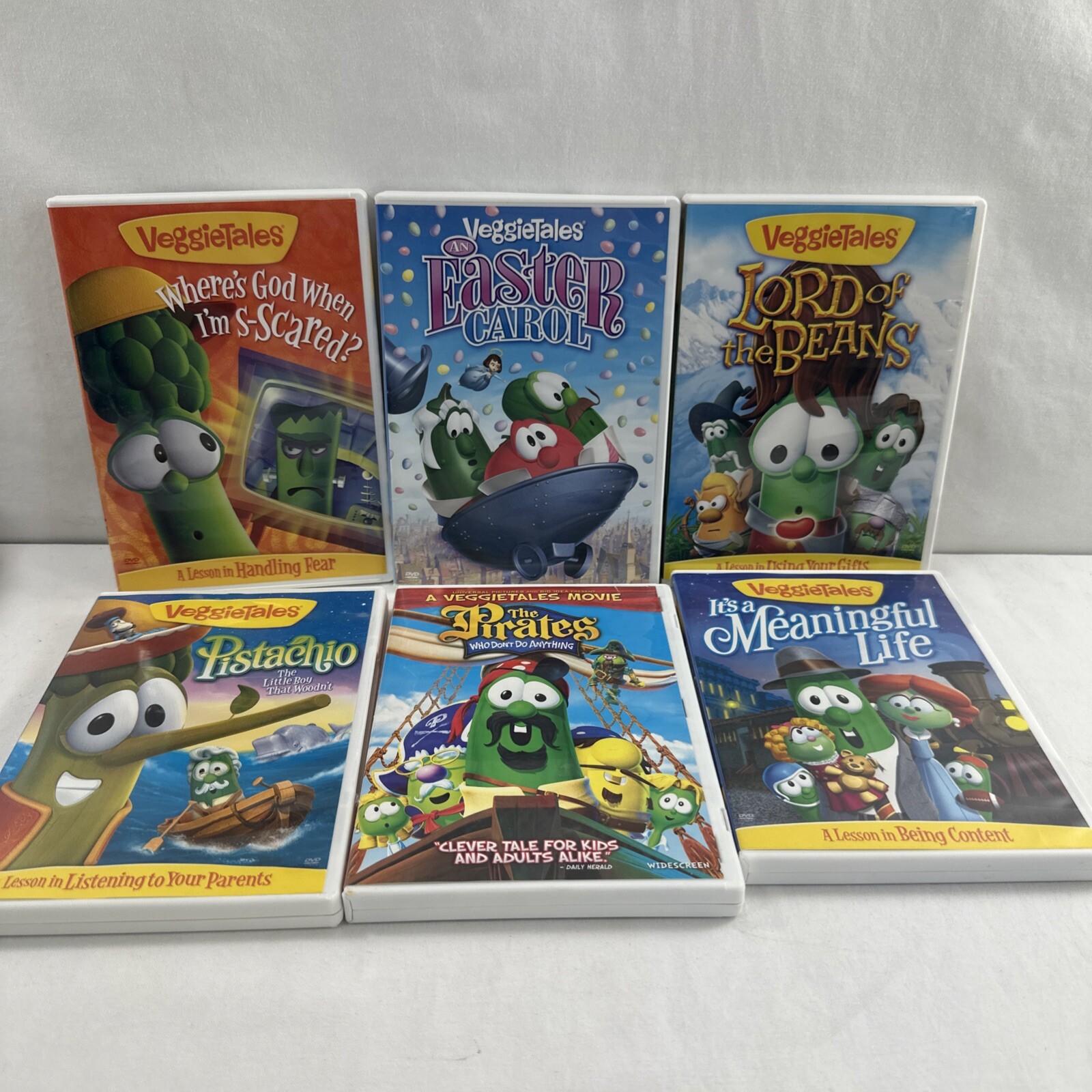 Veggie Tales (DVD’s) Mixed Titles Lot of 8 – DVDs