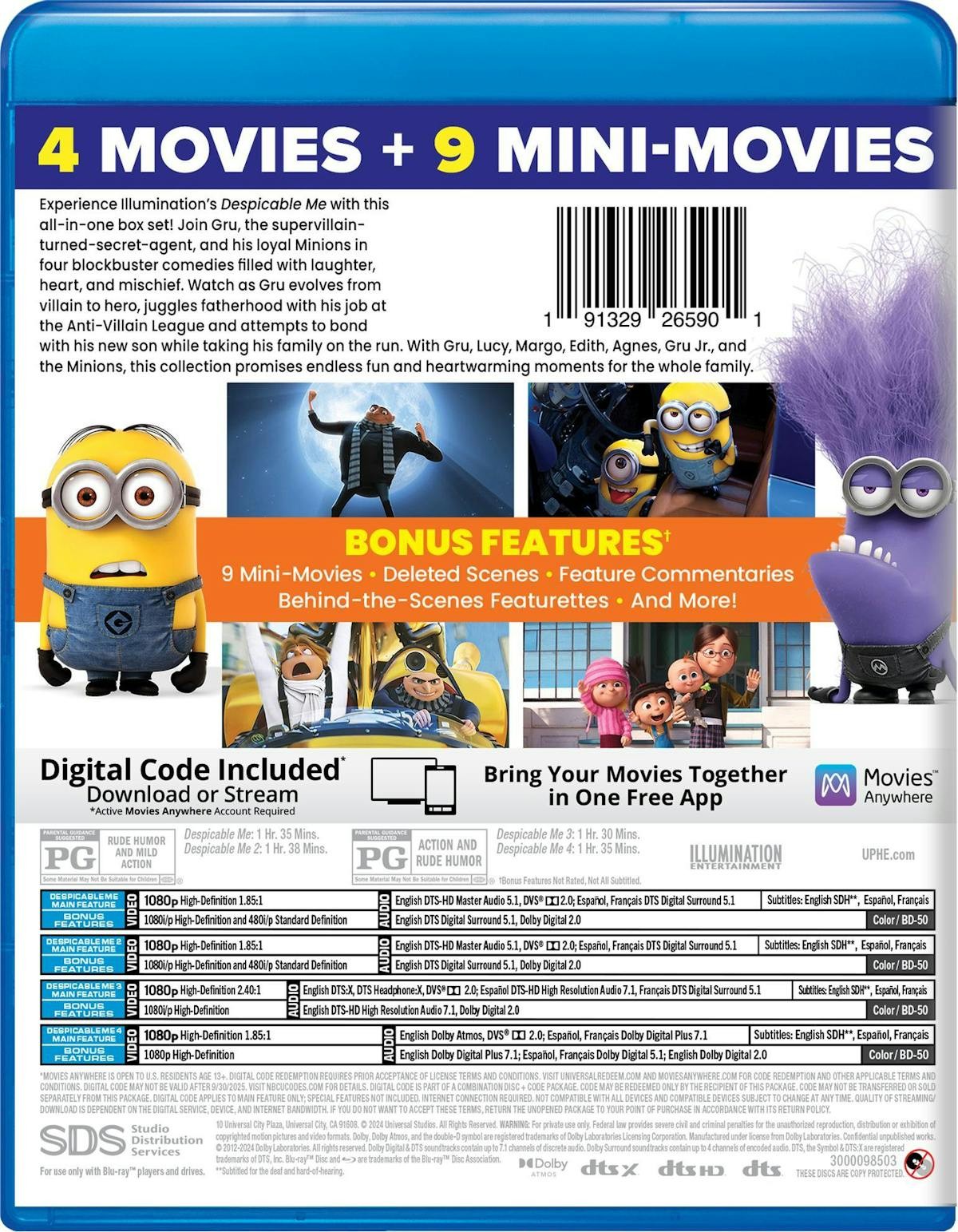 Despicable Me 4-Movie Collection Blu-ray NEW