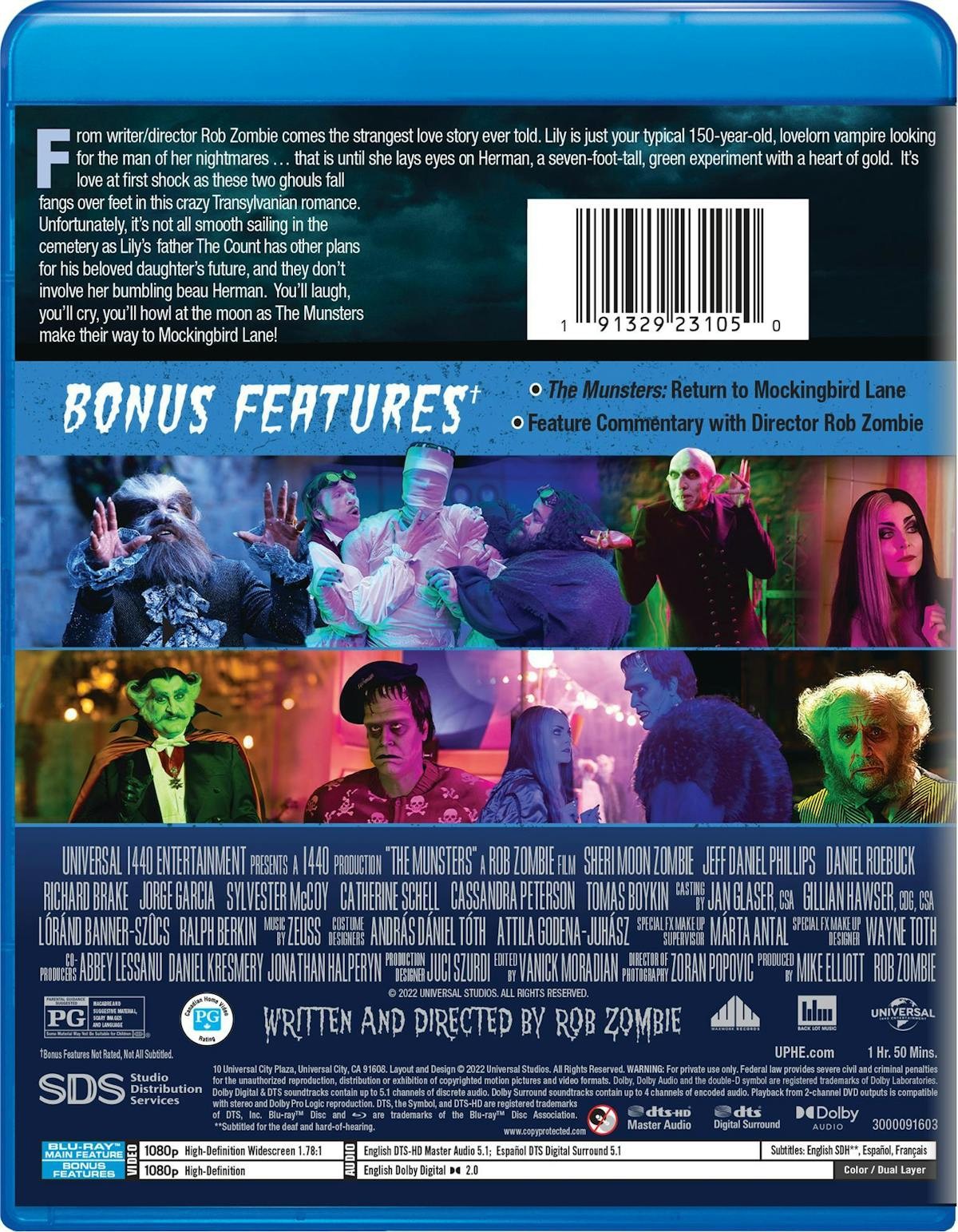 The Munsters Blu-ray Jeff Daniel Phillips NEW
