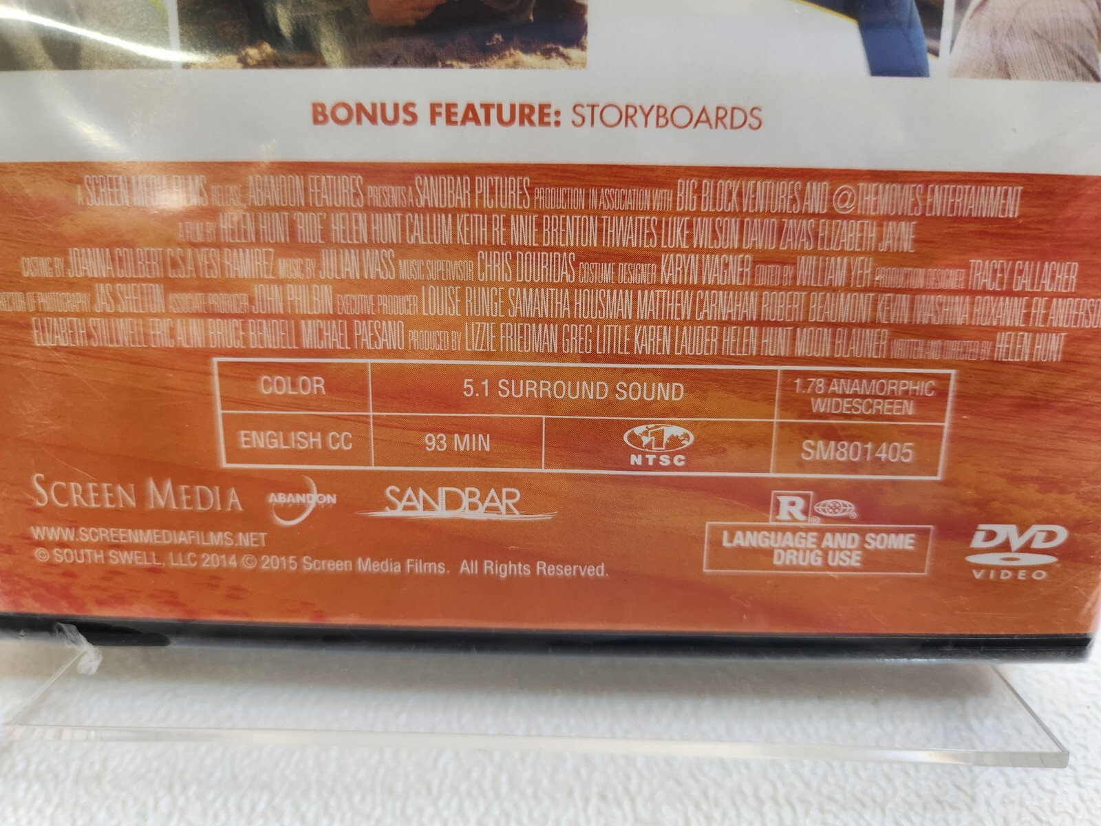 Ride ( Helen Hunt , Luke Wilson ) DVD Comedy 2015 – FACTORY SEALED- FAST Ship