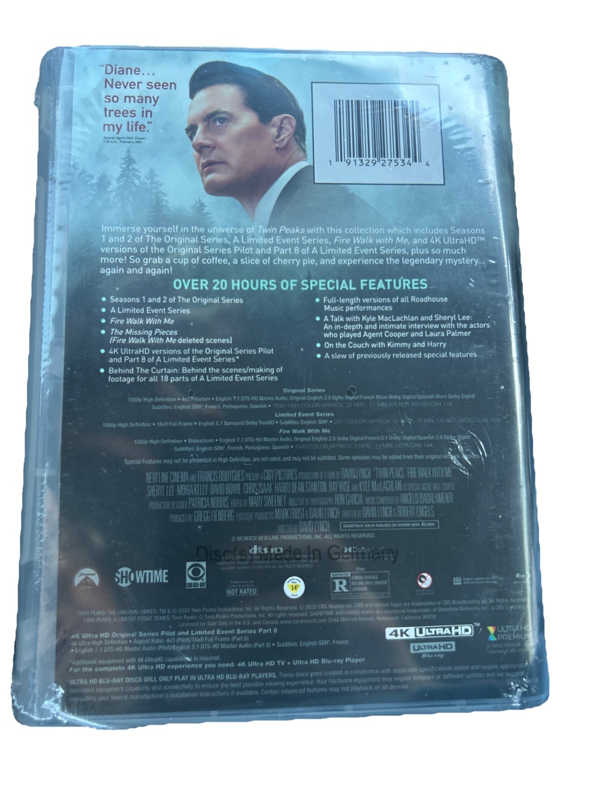 Twin Peaks From Z To A Blu-Ray Complete Series Box Set Brand New David Lynch