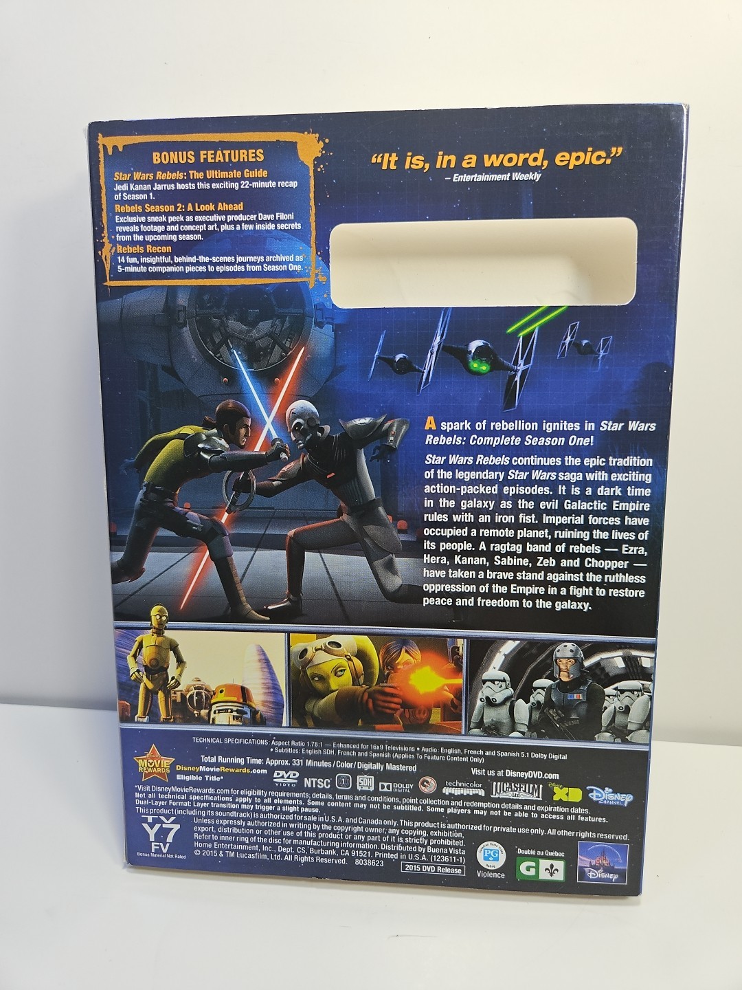 Star Wars Rebels: Complete Season One (DVD, 2014, 3-Disc, Slipcover) Dave Filoni