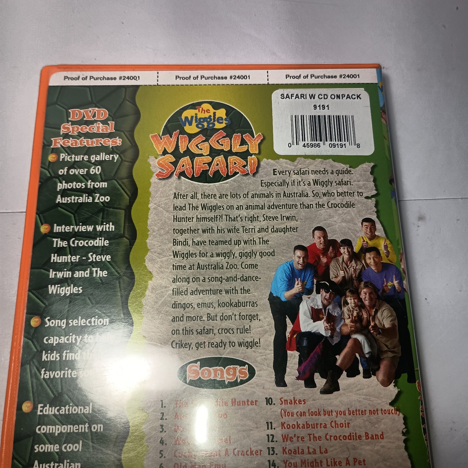 Rare The Wiggles – Wiggly Safari DVD 2002 With The Crocodile Hunter Steve Irwin