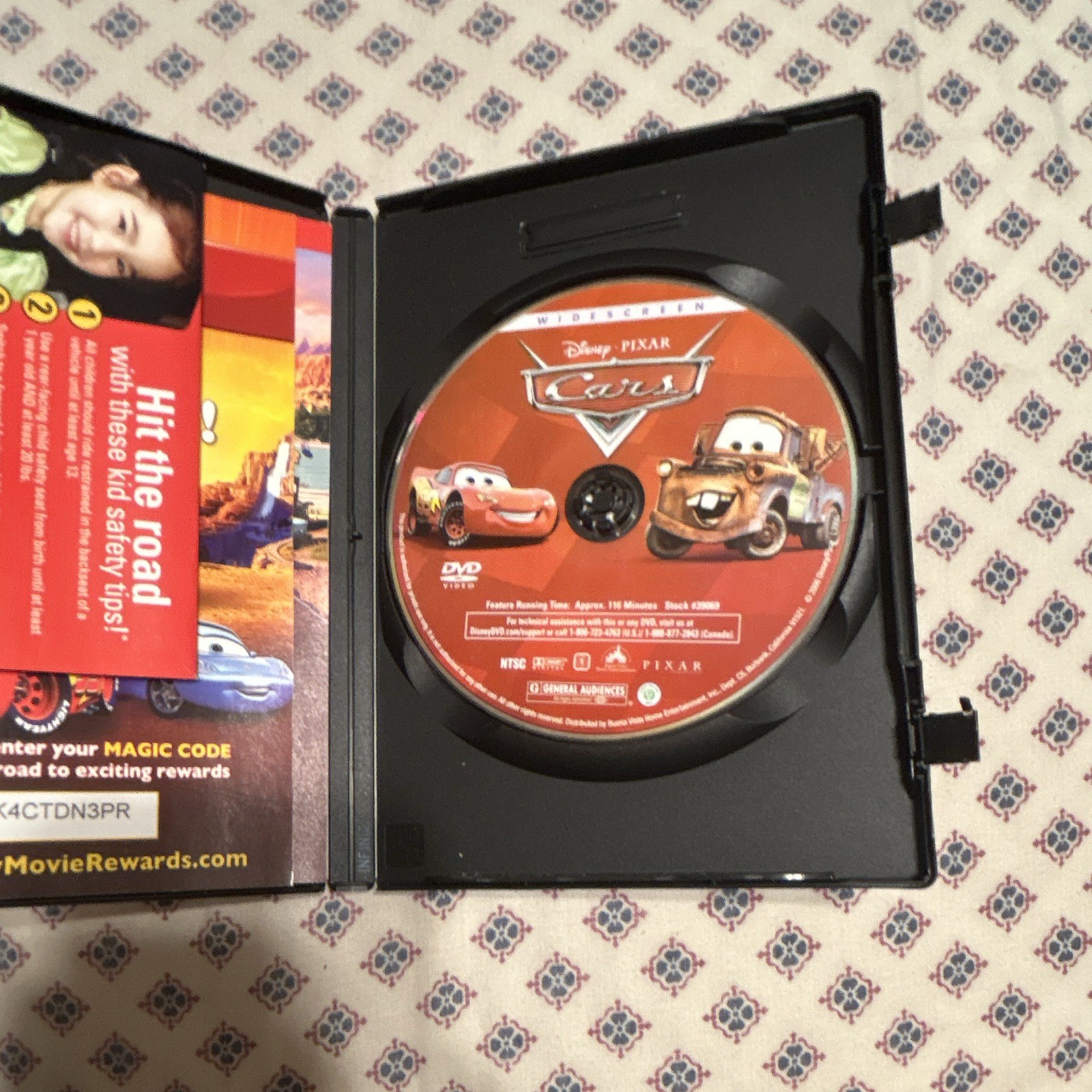 Disney Pixar Cars (DVD Movie) G Rated Widescreen 116 Min Region 1 NTSC