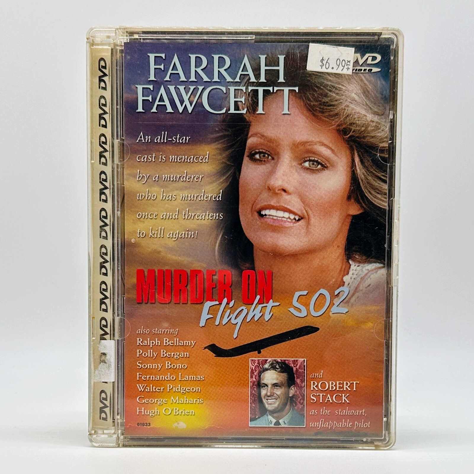 Murder on Flight 502 DVD Jewel Case 1975 Farrah Fawcett Robert Stack Fast Ship