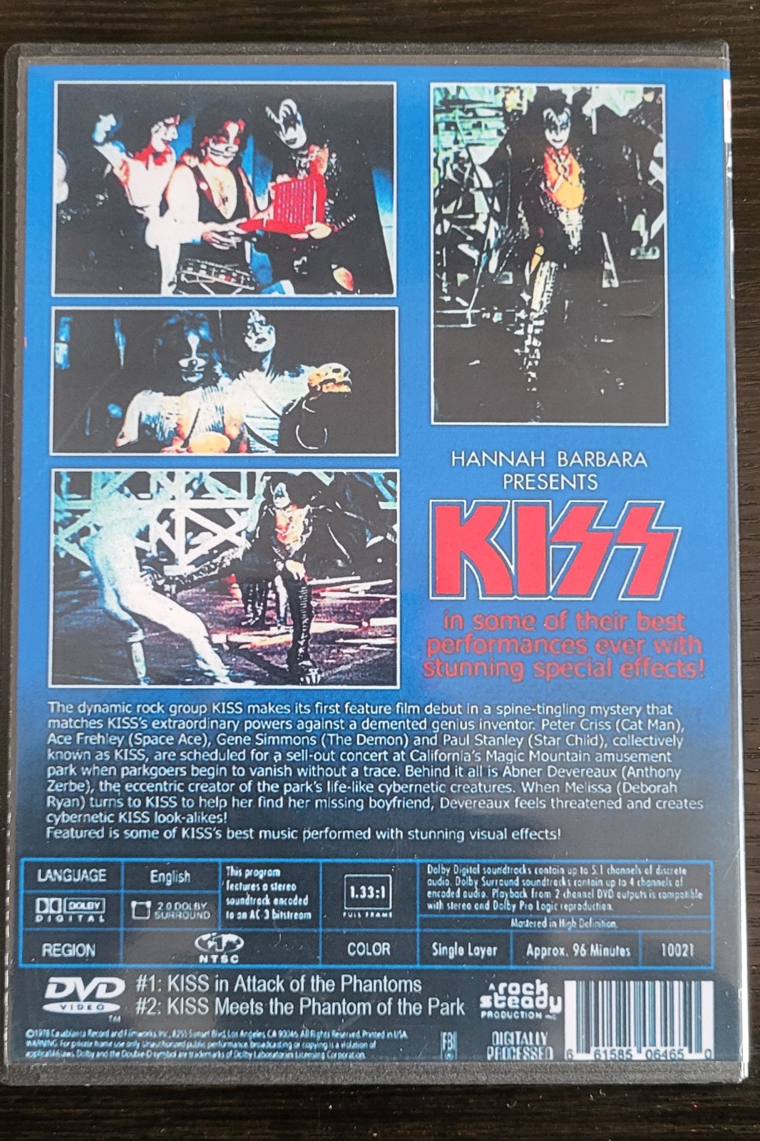 KISS Meets The Phantoms /Meets The Phantom Of The Park 2 DVD RARE Hanna Barbera