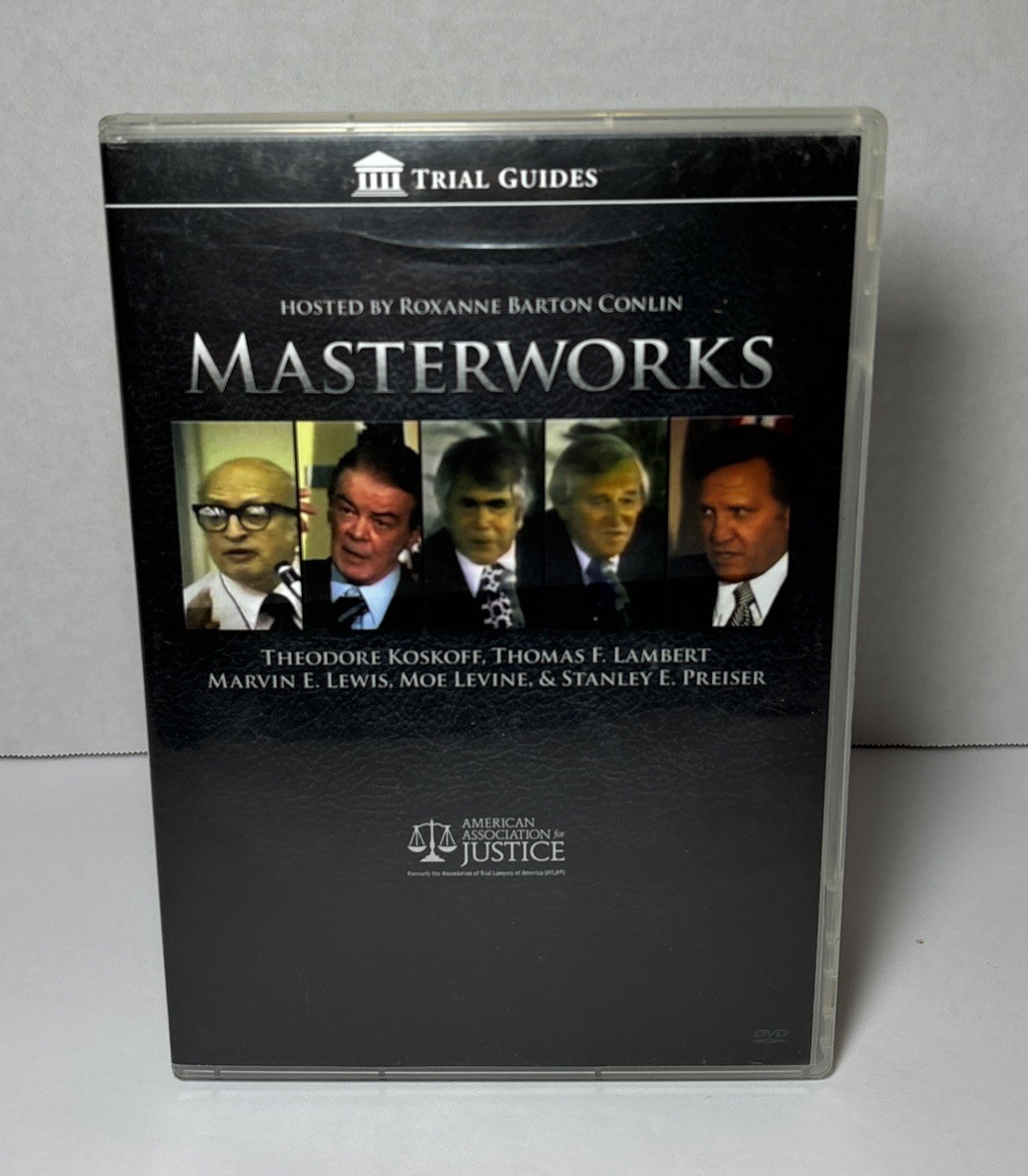 Trial Guides: Masterworks 4 DVD MP3 Disc Set Educational Law American Justice