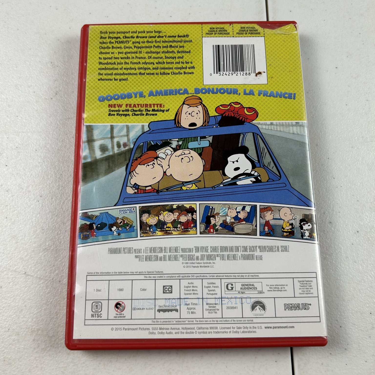Bon Voyage Charlie Brown DVD 1980 Peanuts Movies Widescreen Dolby Audio