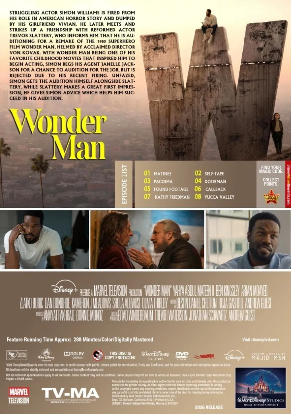 NEW Wonder Man (2026) Complete Mini Series Region Free DVD Full HD