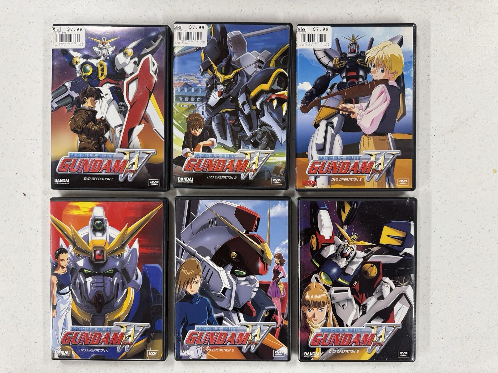Mobile Suit Gundam Wing DVDs Operations 1 to 6, Region 1, Dual Language