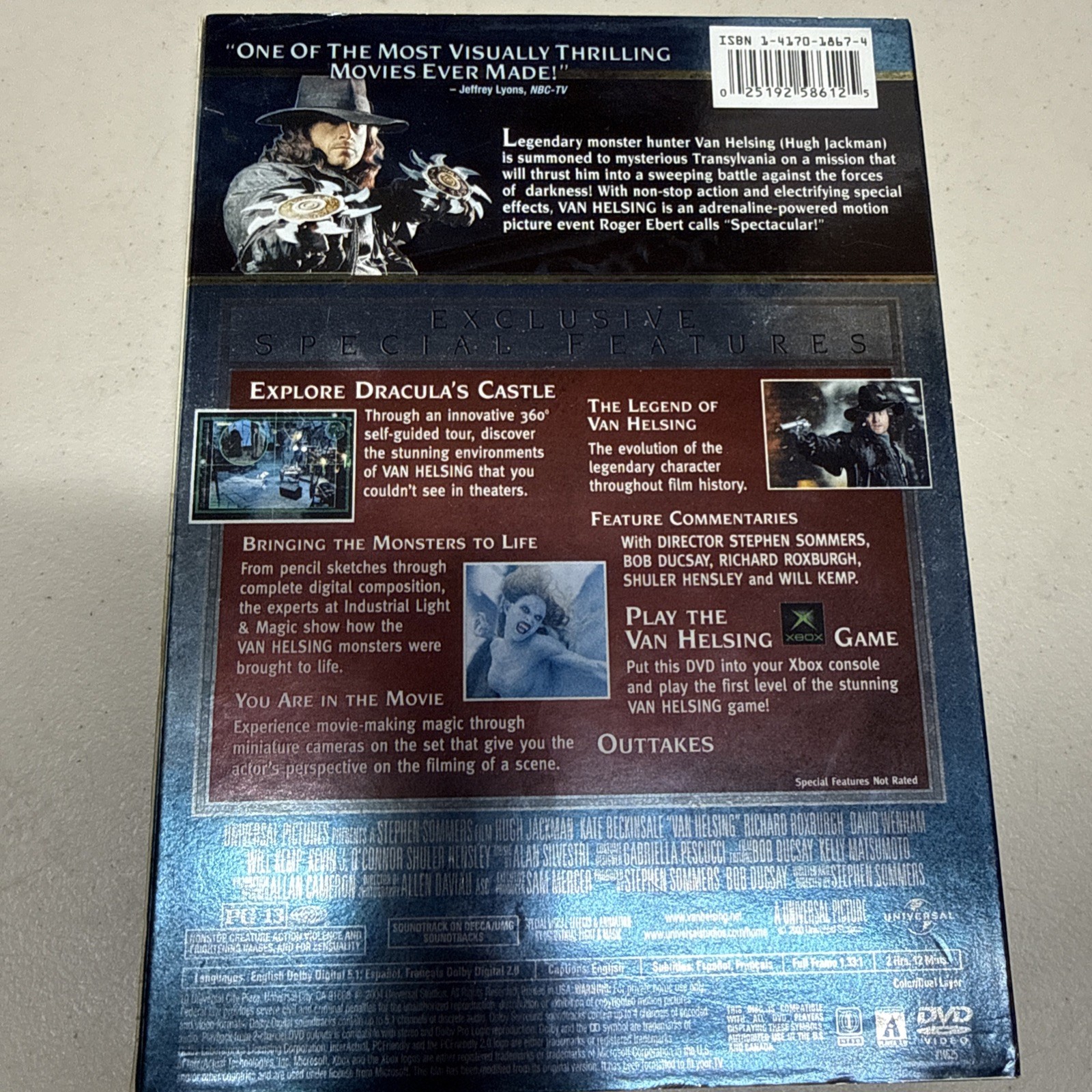 Van Helsing (DVD, 2004, Full Screen) Hugh Jackman & Kate Beckinsale