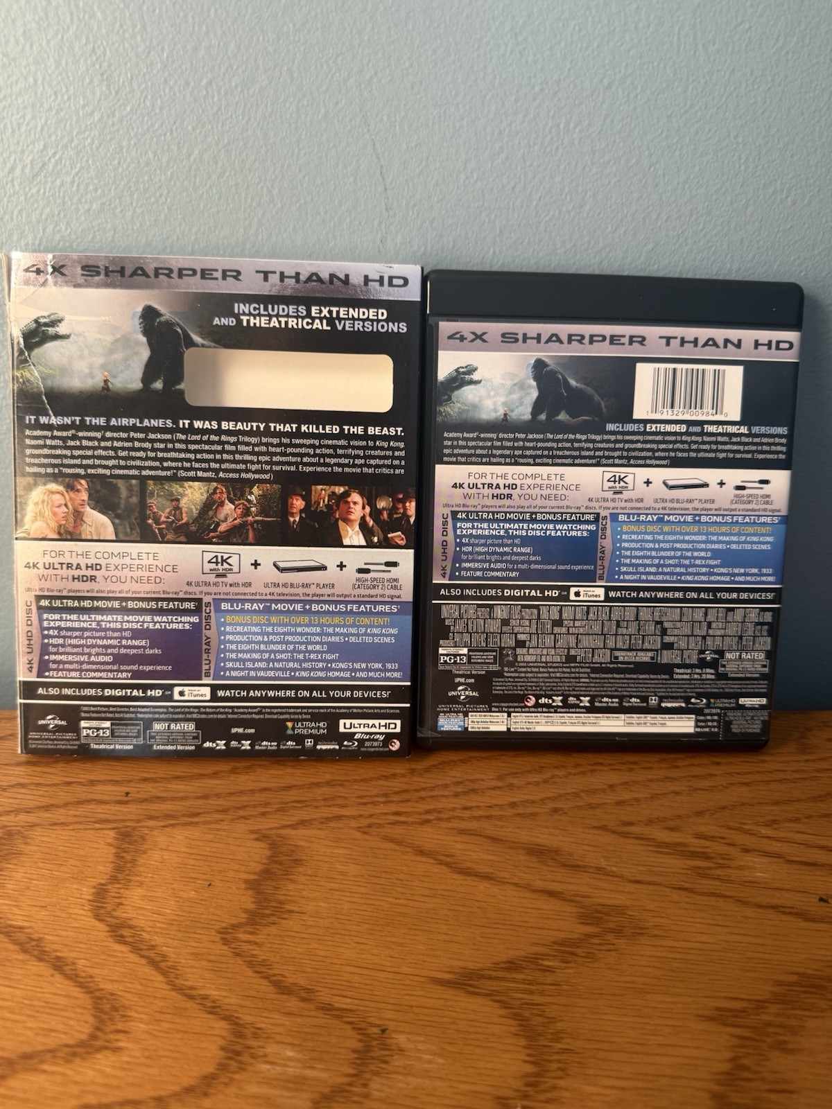 King Kong Ultimate Edition 4K with Slipcover 2005 Universal Studios