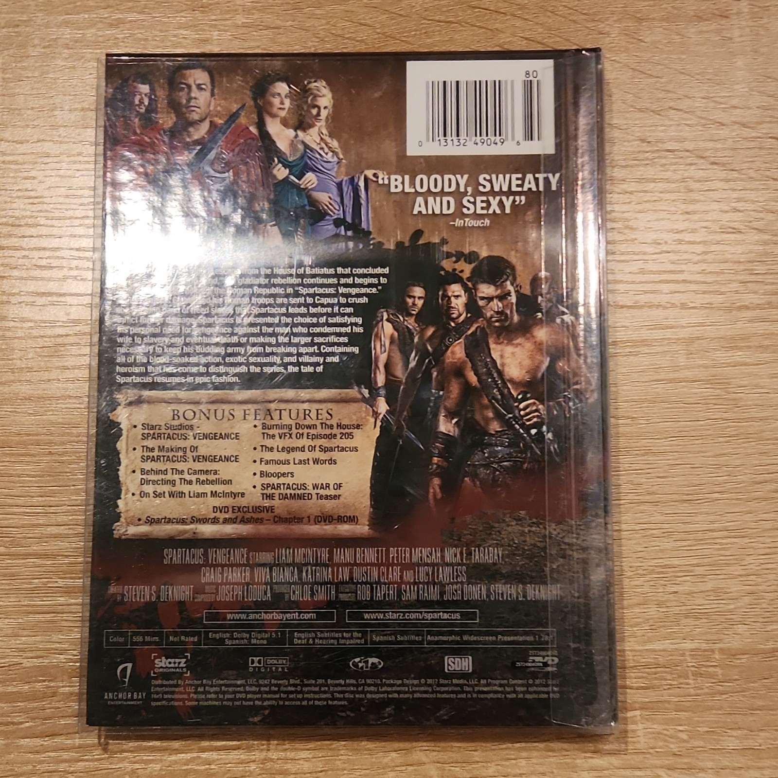 Starz Anchor Bay Spartacus Vengeance Season 2 DVD Drama Action Widescreen
