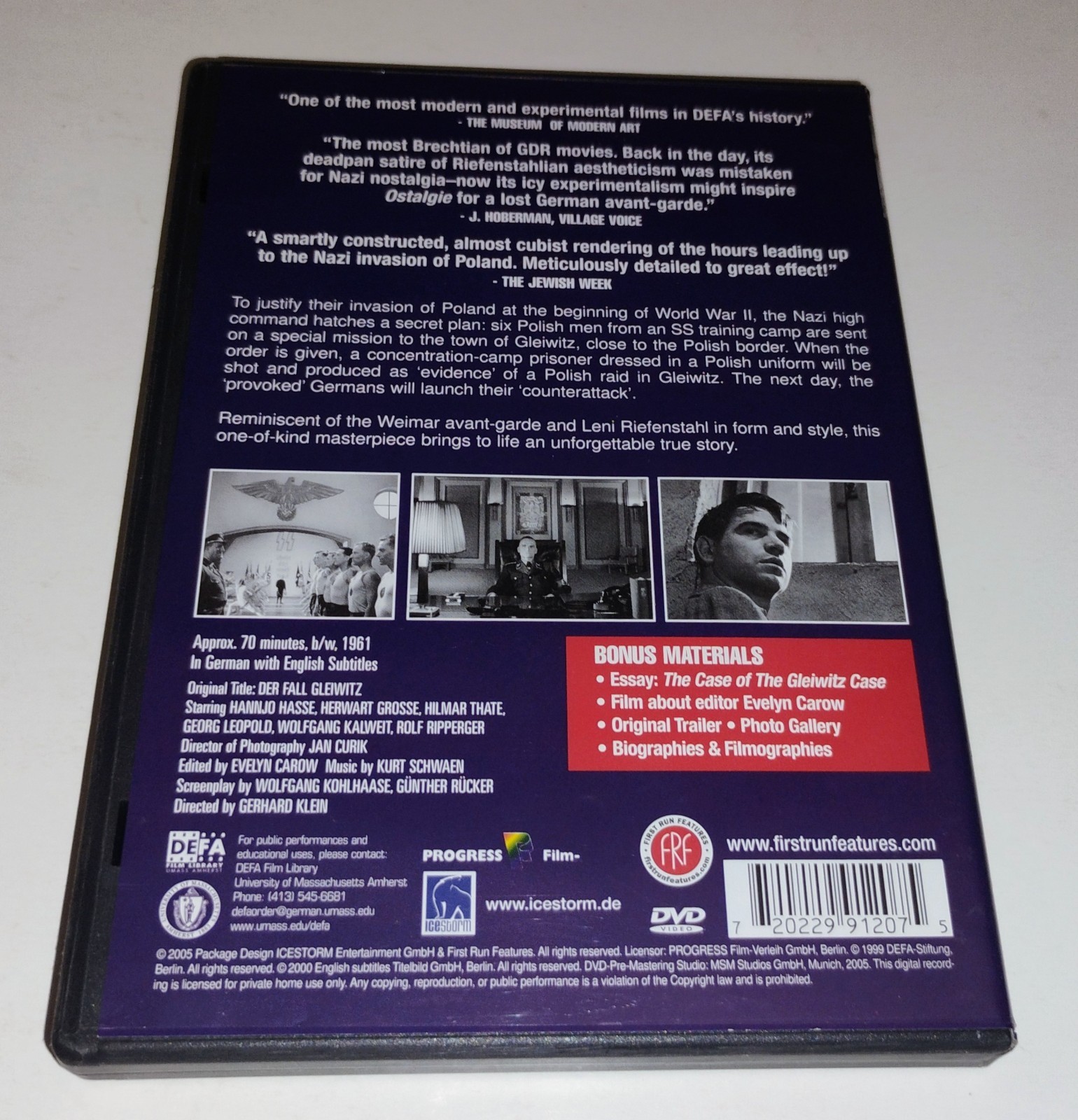 The Gleiwitz Case 1961 B&W Nazi Secret Plan to Invade Poland DVD, German Eng Sub