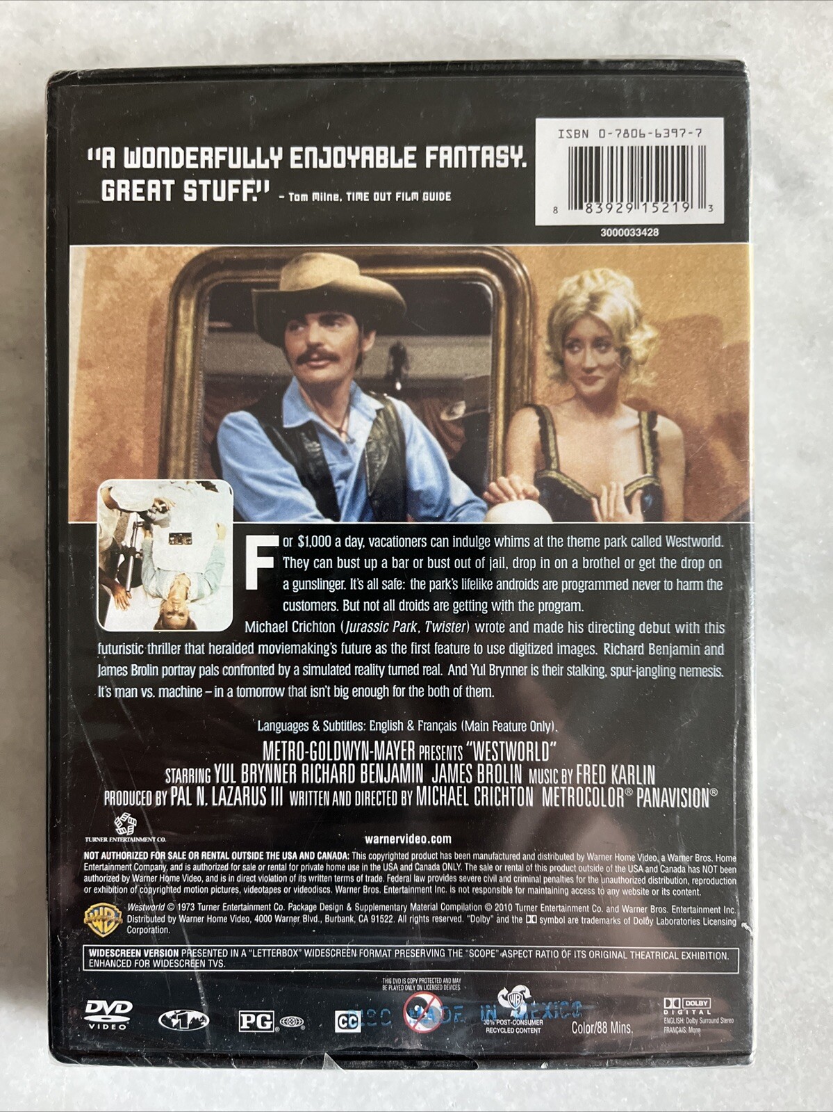 Westworld (DVD, 1973) James Brolin, Yul Brynner, Michael Crichton New Sealed OOP