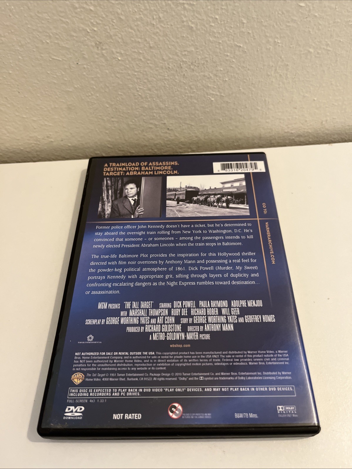 The Tall Target DVD – 1951 Historical Thriller Adventure Crime Western