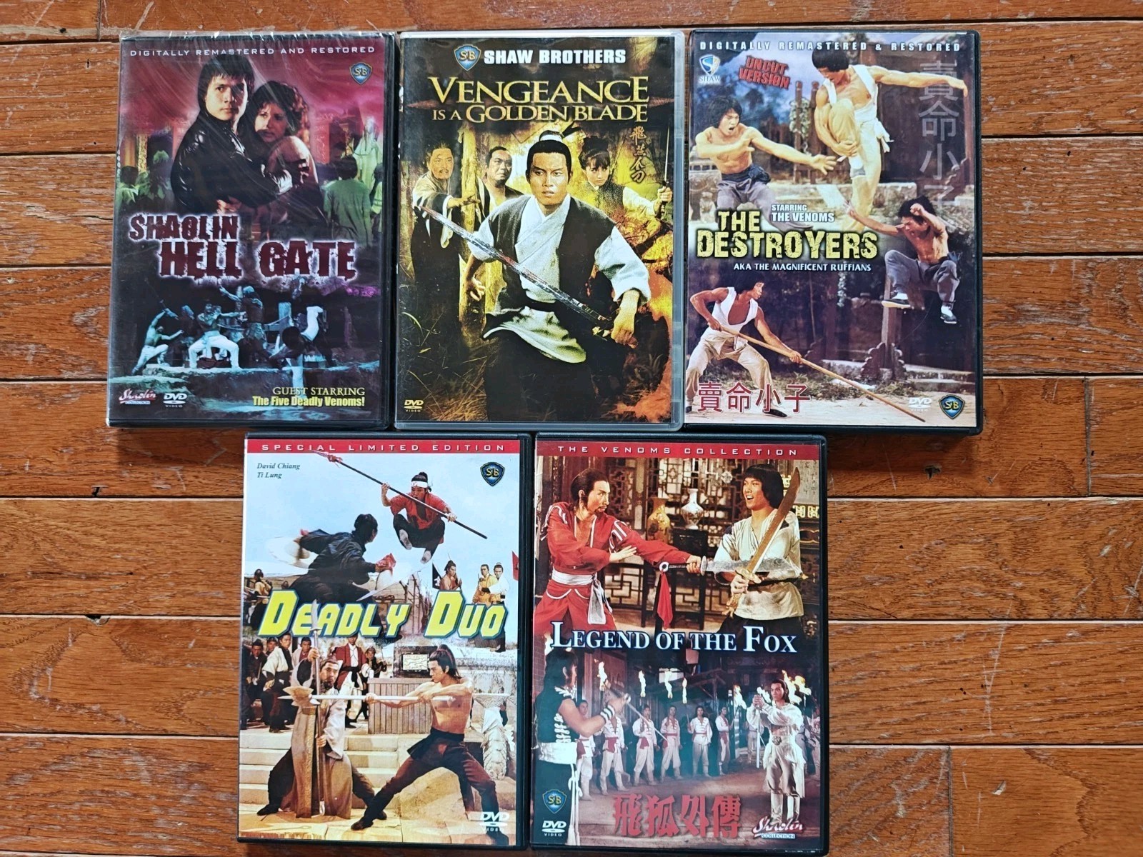 Lot: 15 Shaw Brothers Martial Arts DVDs Kung Fu Movies
