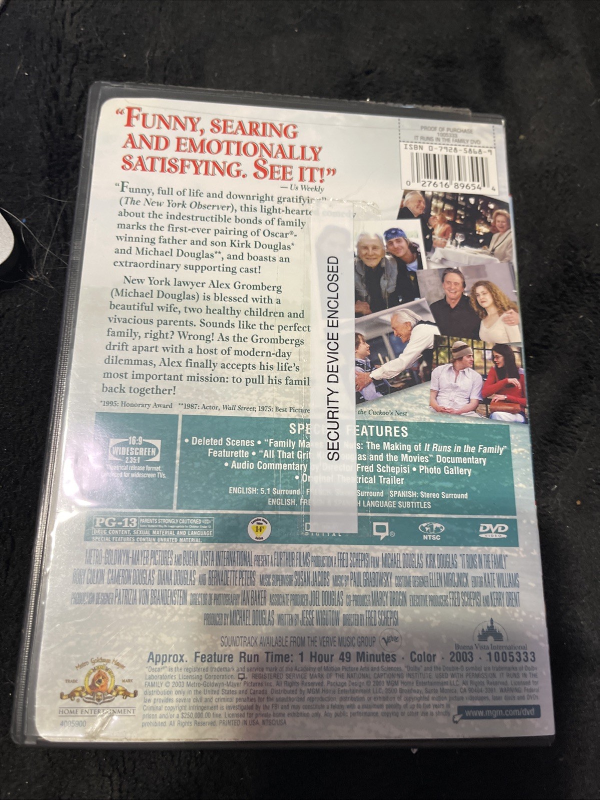 It Runs in the Family DVD Widescreen English French Spanish Comedy Drama Movie