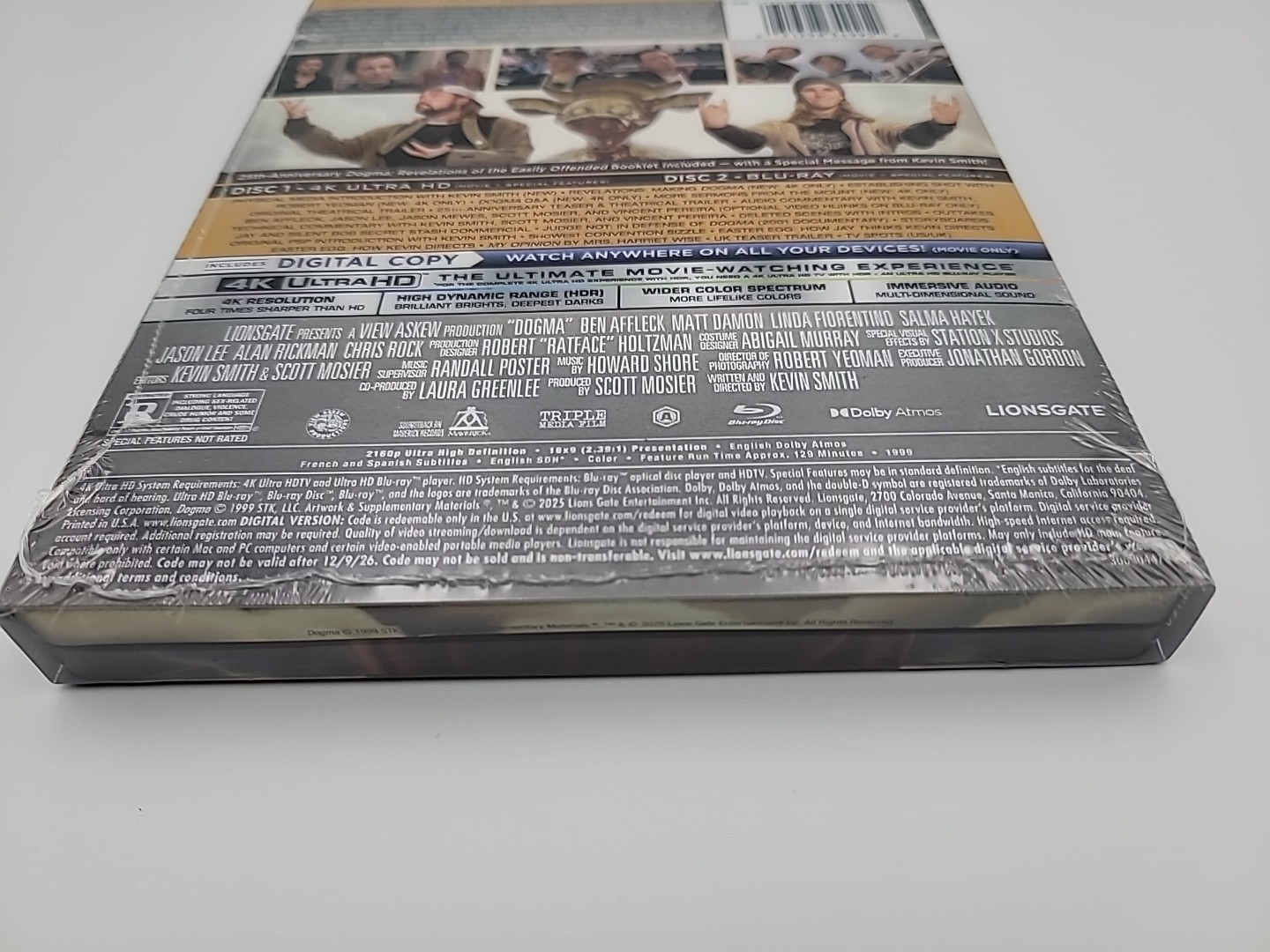 Dogma w. Steelbook (4K UHD + Blu-ray + Digital, 1999, Region Free) *NEW/SEALED*