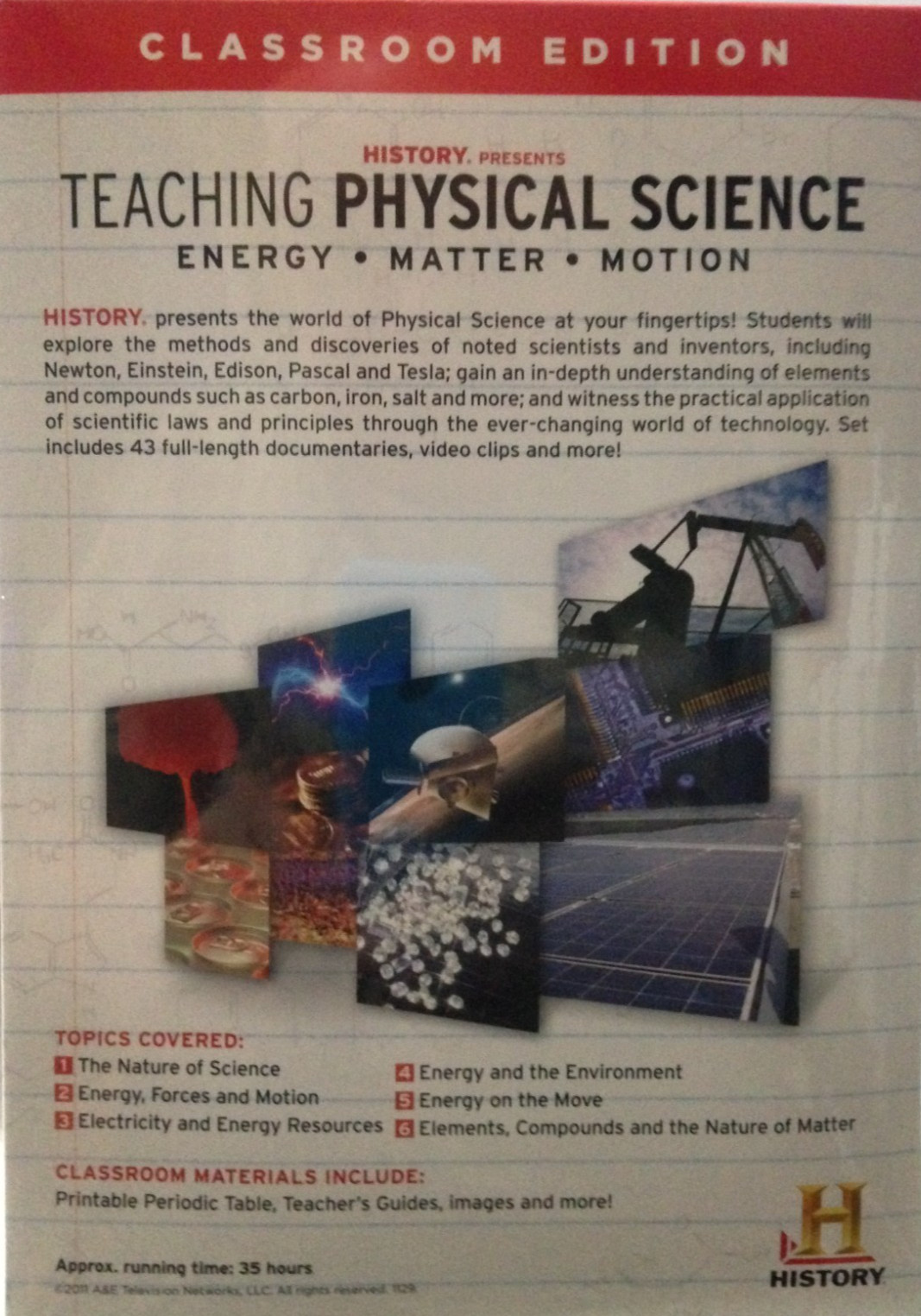 Teaching Physical Science, History Channel Presents, DVD, 2011, New, 14 Disc Set