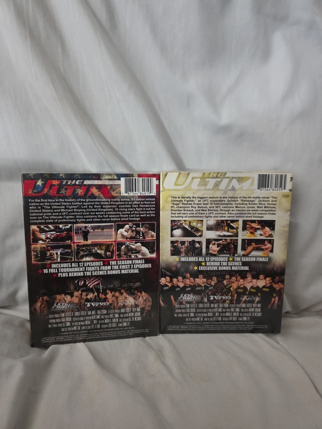 2 UFC Ultimate Fighter DVDS United States Vs. United Kingdom & Heavyweights NEW
