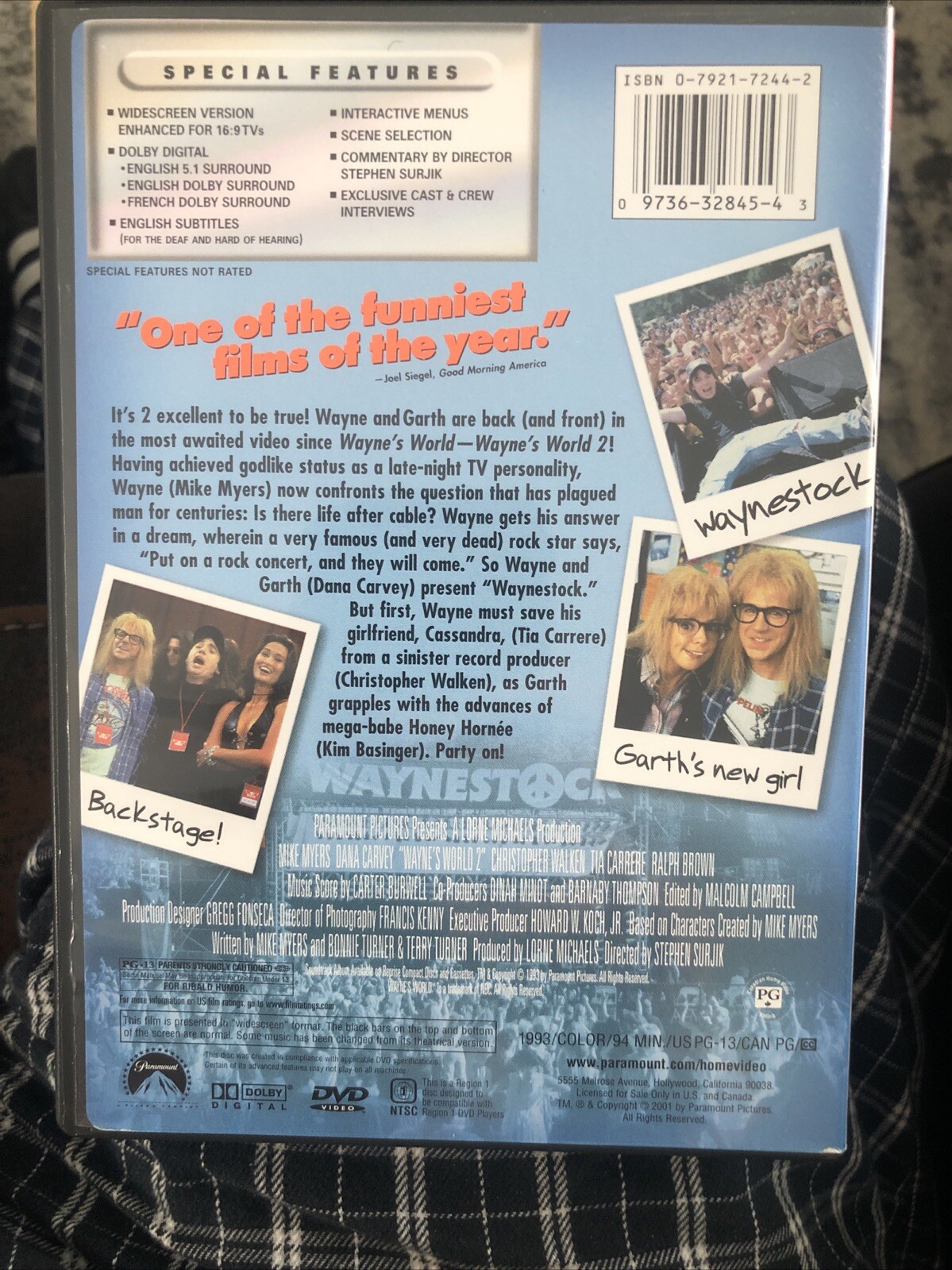 WAYNE’S WORLD 1 & 2 Movie 2001 2-Disc DVD Set New,188 Min. Pre Owned