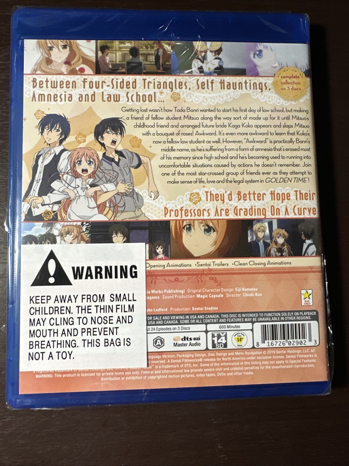 Brand *NEW* Sealed Golden Time Complete Series Anime Blu-Ray 24 Epi Eng Sub+Dub