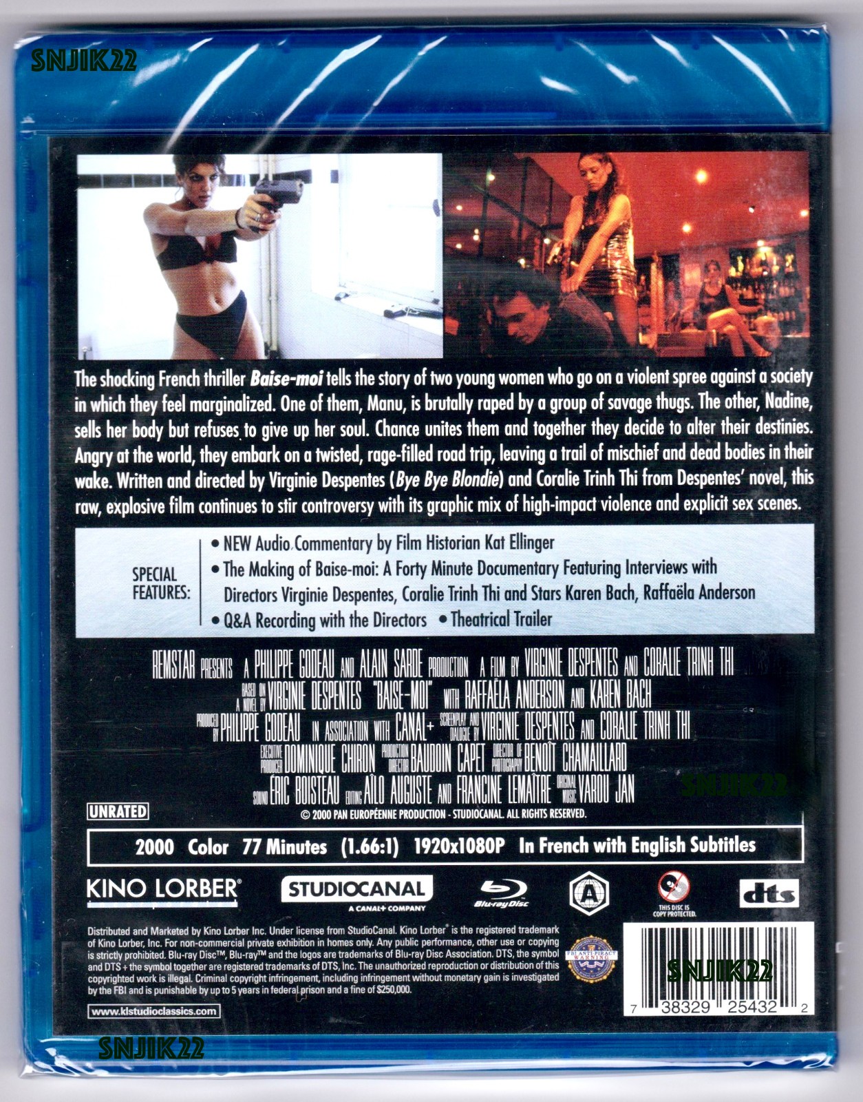 Baise-Moi (Blu-ray) – Karen Bach, Raffaela Anderson – (Uncut, Rare OOP)