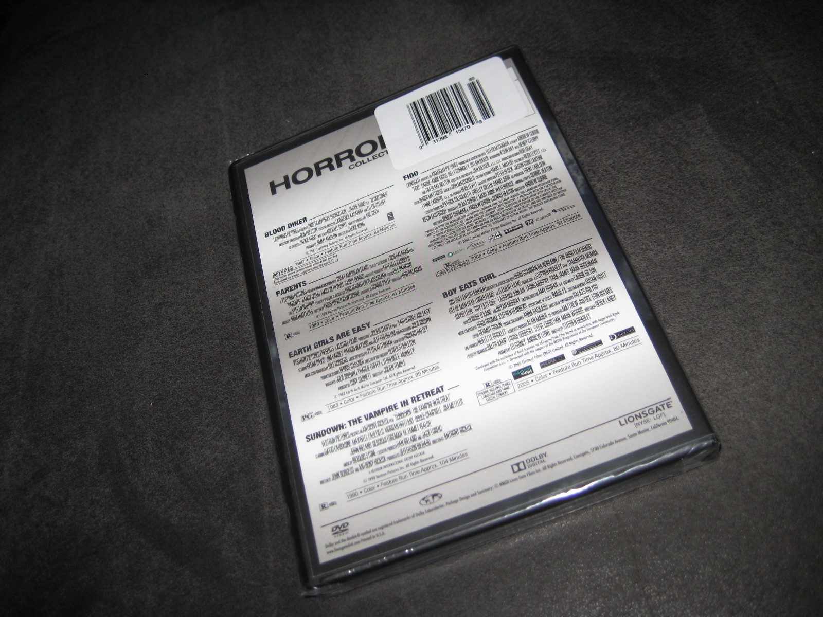 HORROR COLLECTION 6 MOVIE PACK (DVD 2012) BRAND NEW – VARIOUS RATING ( PG R NR)