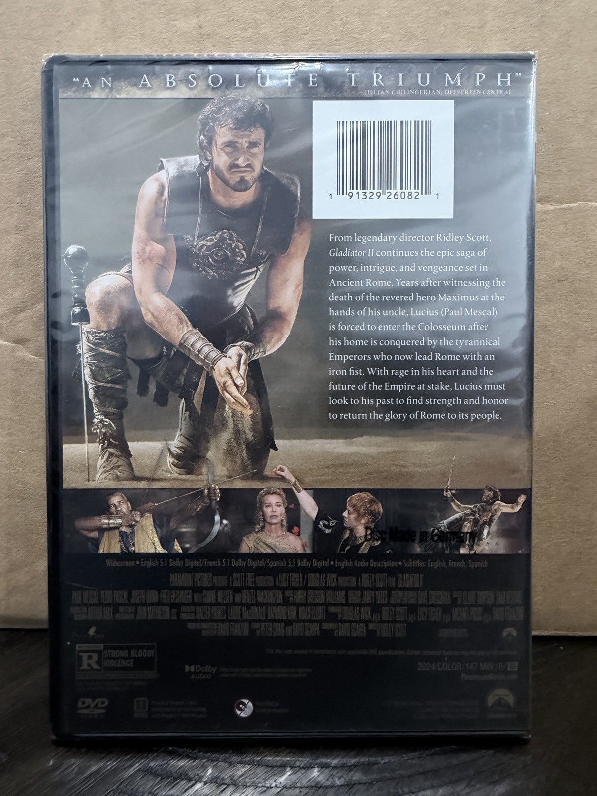 NEW Gladiator II (DVD, 2024) Paul Mescal Denzel Washington SEALED Ridley Scott